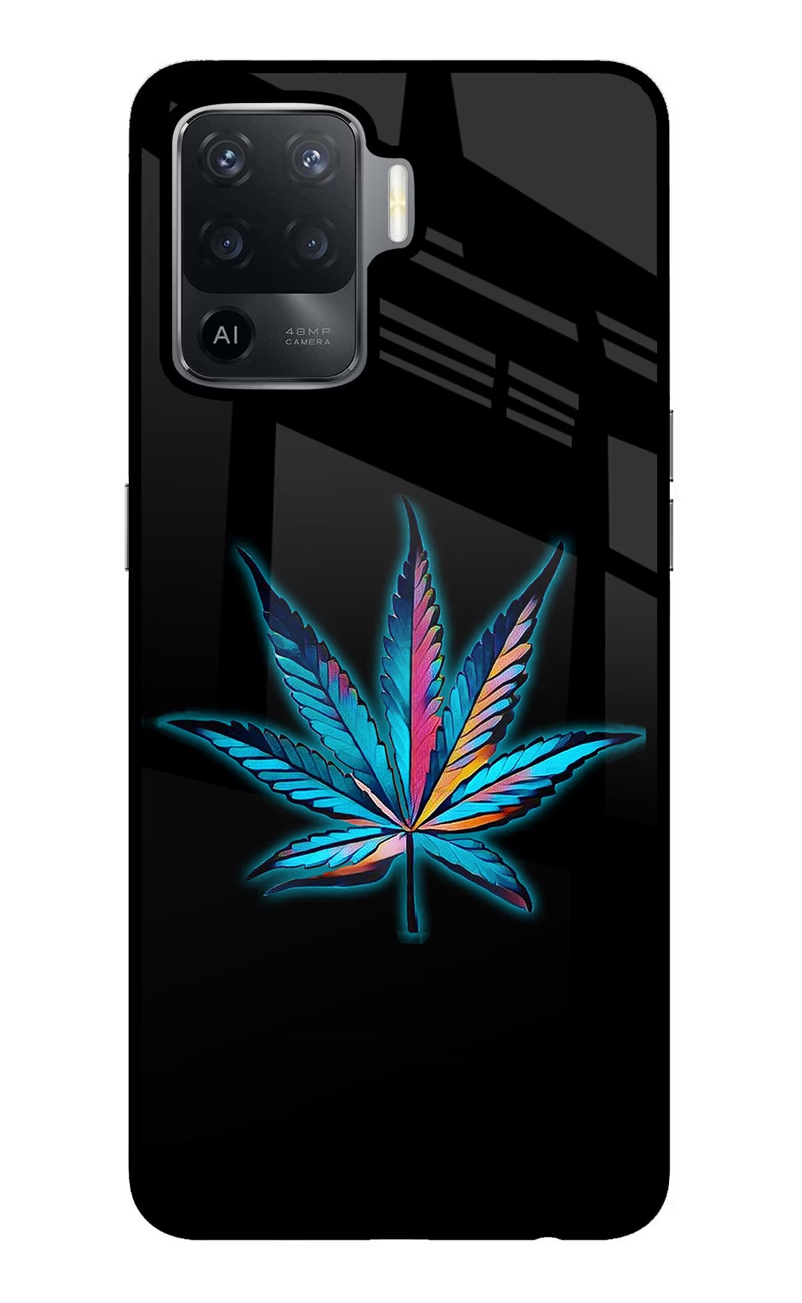 Weed Oppo F19 Pro Back Cover - Weed Oppo F19 Pro Glass Case Back Cover by Casekaro Weed Oppo F19 Pro Glass Case Back Cover by Casekaro