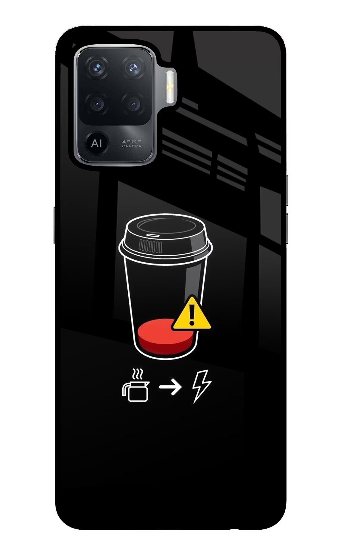 Coffee Oppo F19 Pro Glass Case - Coffee Oppo F19 Pro Glass Case Coffee Oppo F19 Pro Glass Case