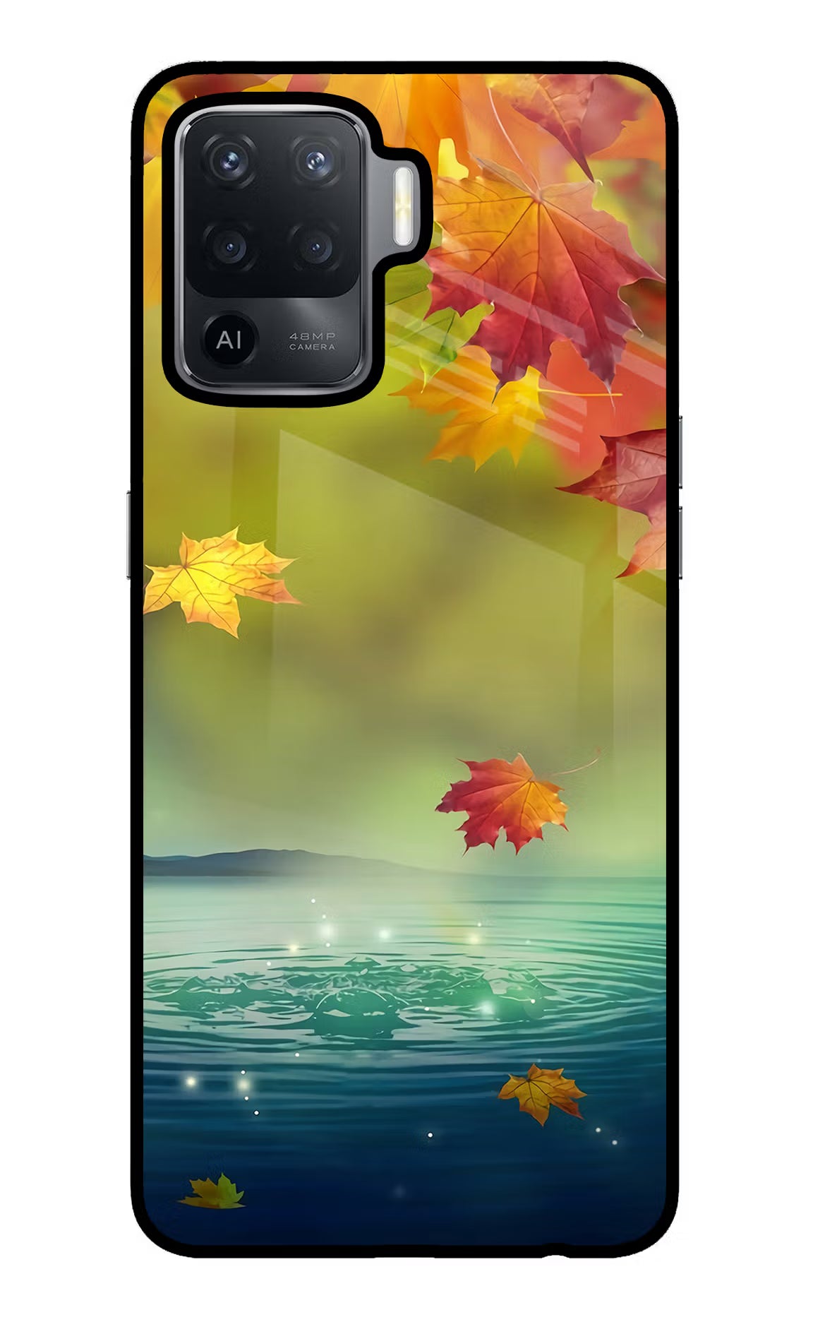 Flowers Oppo F19 Pro Glass Case - Flowers Oppo F19 Pro Glass Case Flowers Oppo F19 Pro Glass Case