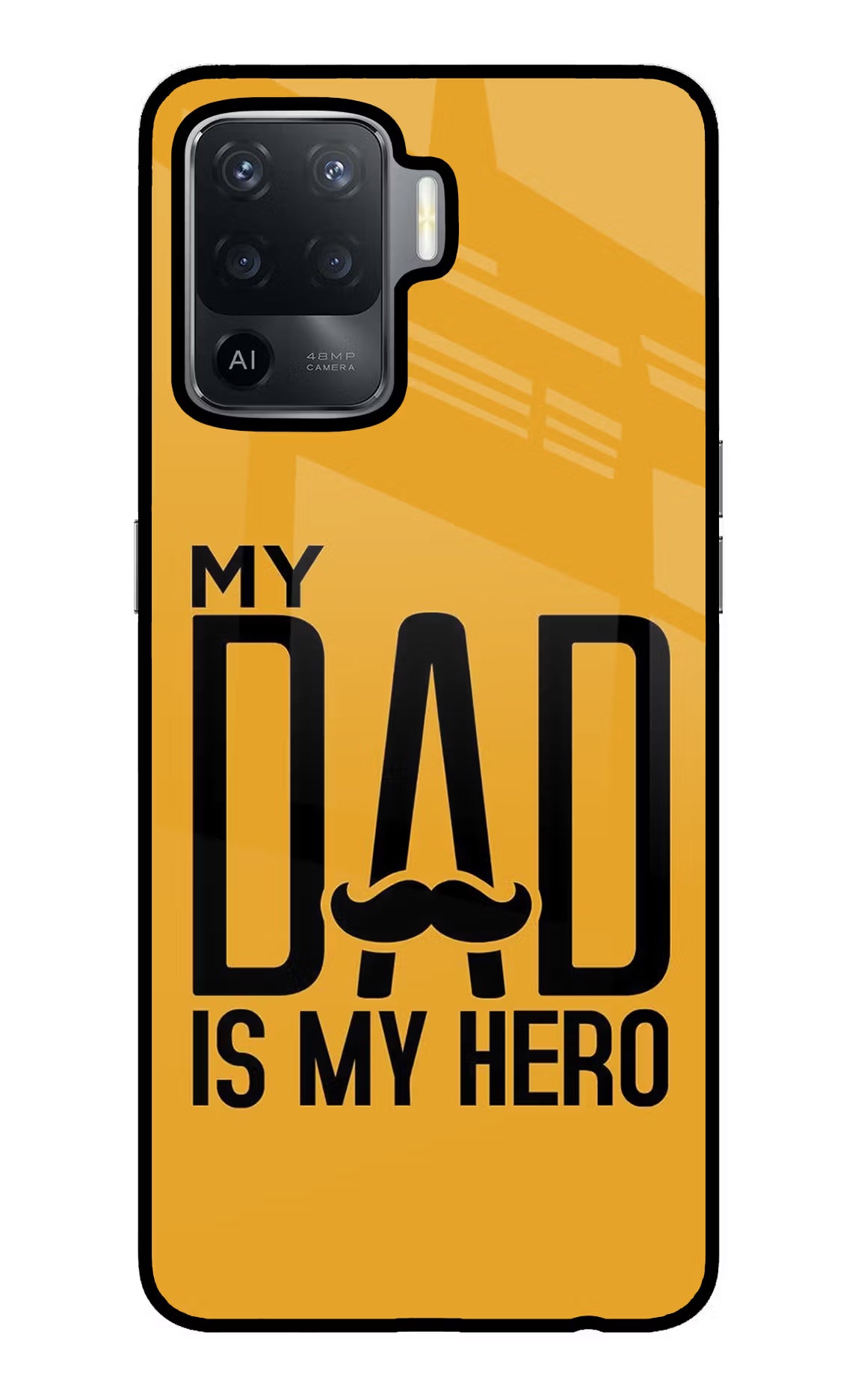 My Dad Is My Hero Oppo F19 Pro Back Cover - My Dad Is My Hero Oppo F19 Pro Glass Case Back Cover by Casekaro My Dad Is My Hero Oppo F19 Pro Glass Case Back Cover by Casekaro