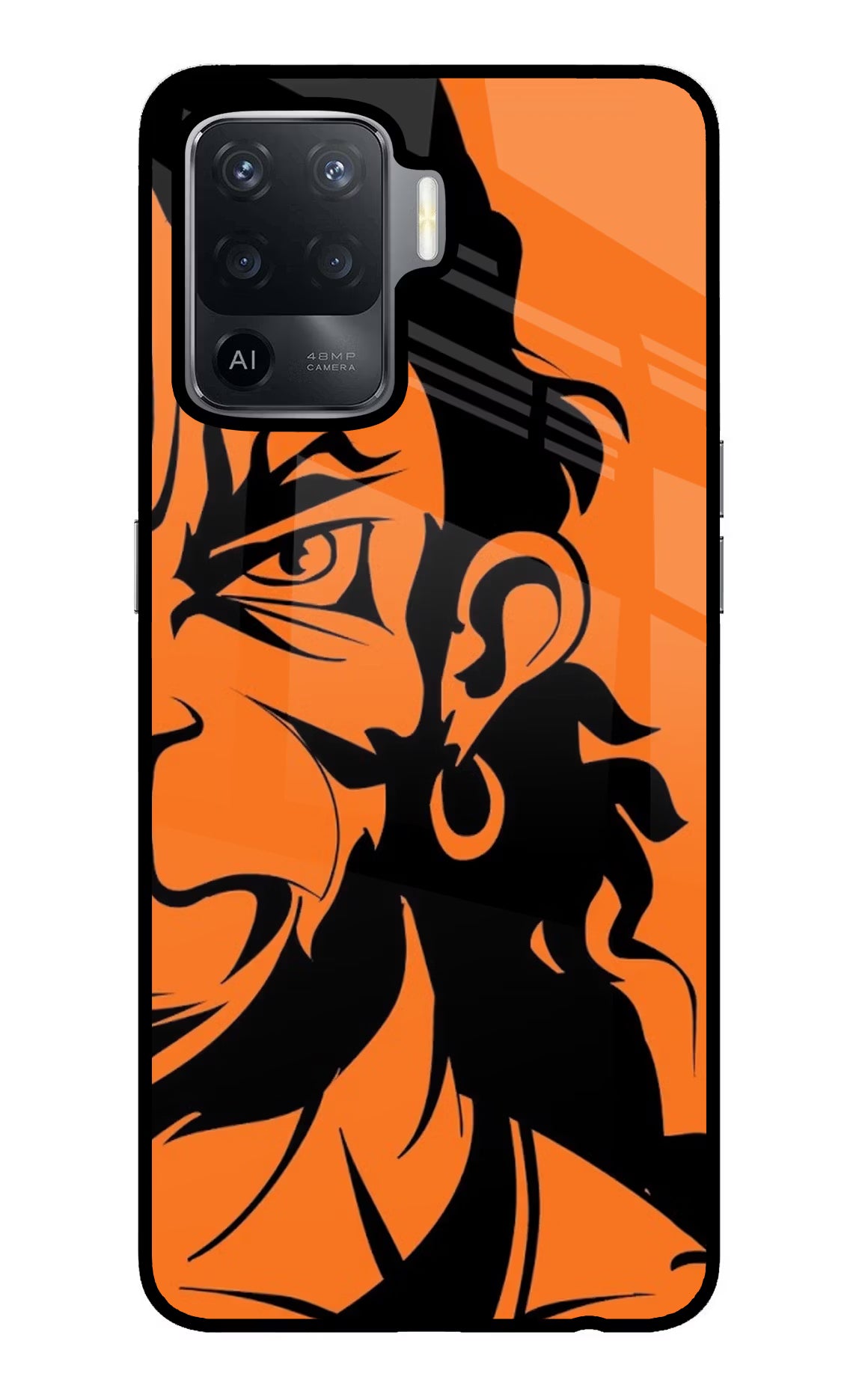 Hanuman Oppo F19 Pro Back Cover - Hanuman Oppo F19 Pro Glass Case Back Cover by Casekaro Hanuman Oppo F19 Pro Glass Case Back Cover by Casekaro