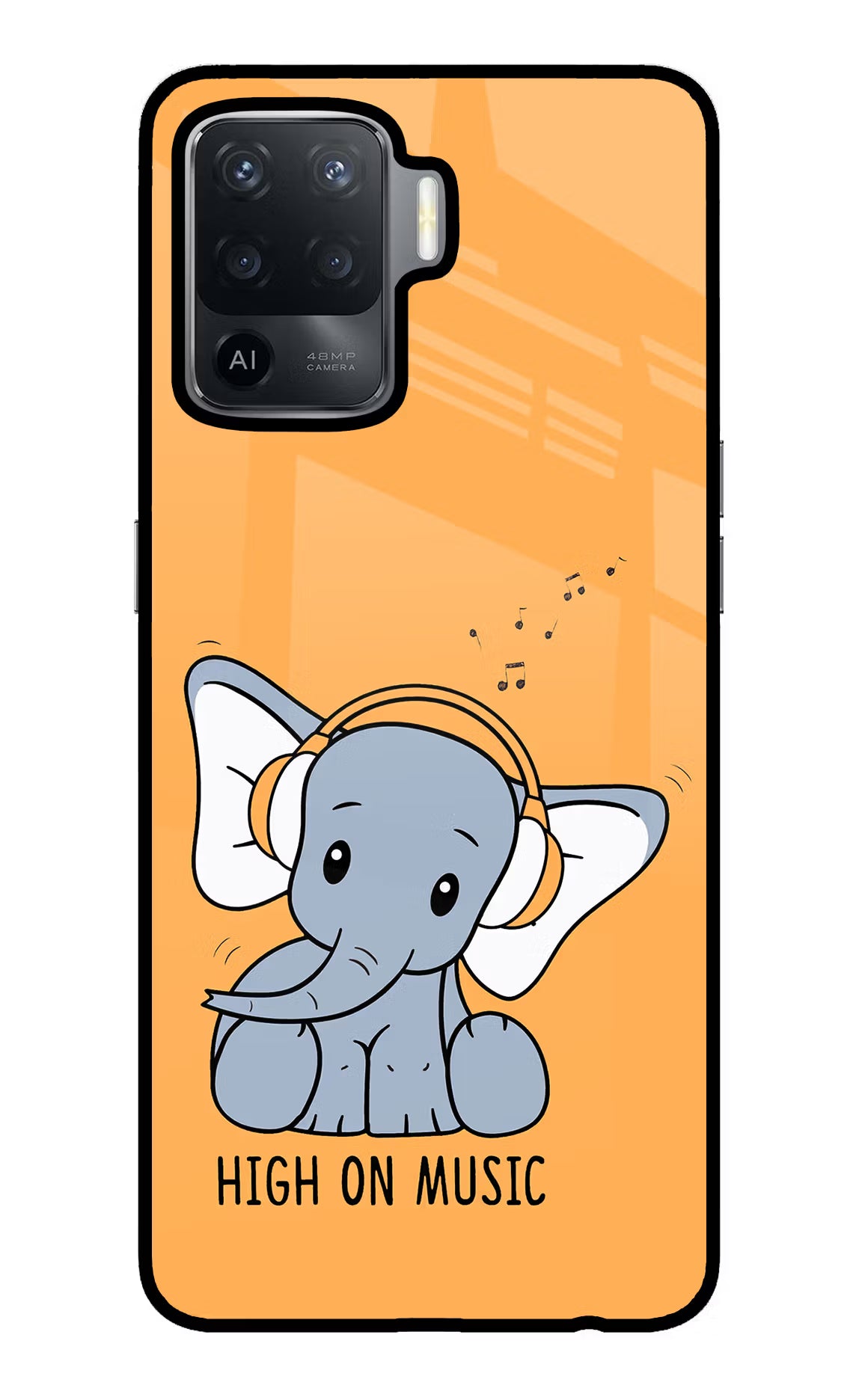 High On Music Oppo F19 Pro Back Cover - High On Music Oppo F19 Pro Glass Case Back Cover by Casekaro High On Music Oppo F19 Pro Glass Case Back Cover by Casekaro