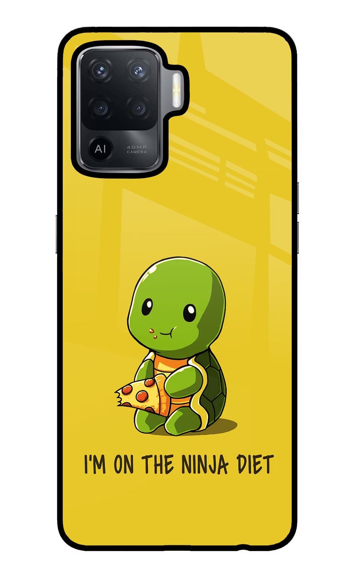 I'm on Ninja Diet Oppo F19 Pro Back Cover - I'm on Ninja Diet Oppo F19 Pro Glass Case Back Cover by Casekaro I'm on Ninja Diet Oppo F19 Pro Glass Case Back Cover by Casekaro