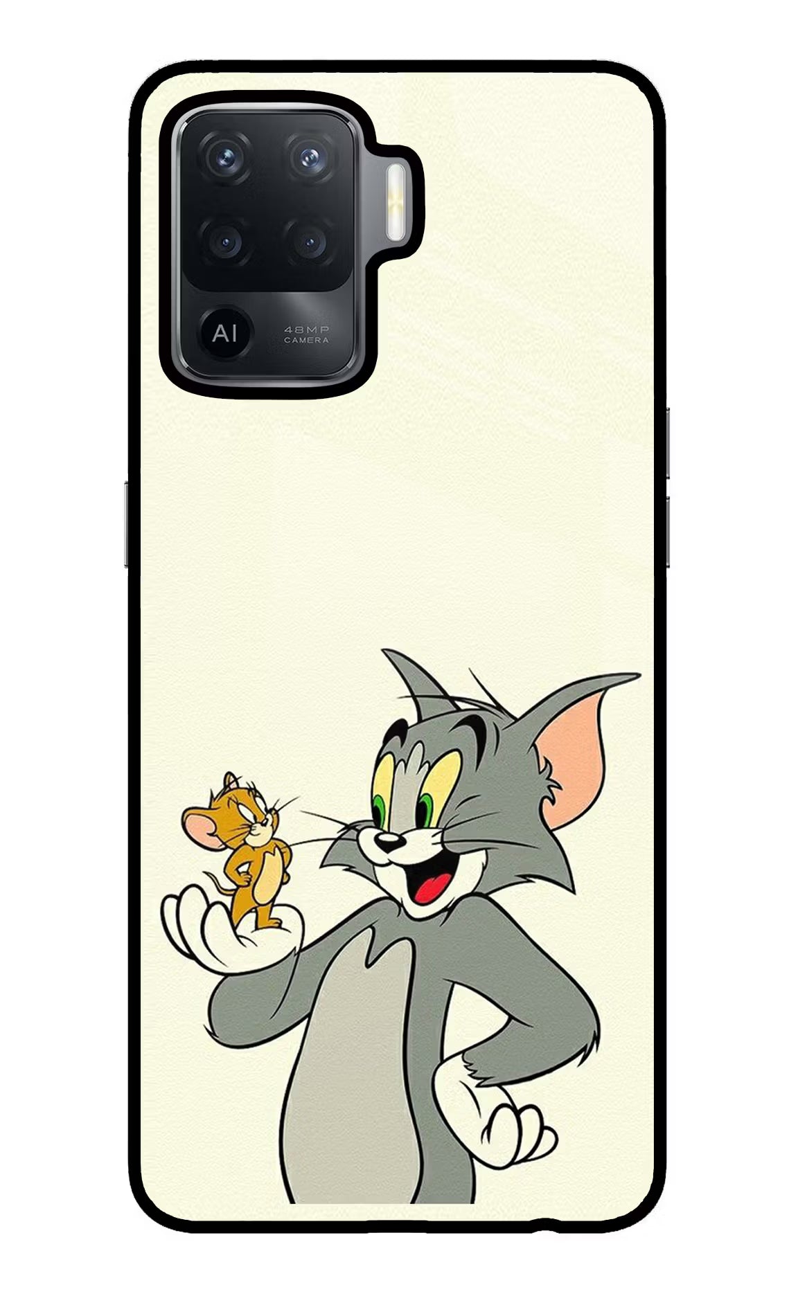 Tom & Jerry Oppo F19 Pro Back Cover - Tom & Jerry Oppo F19 Pro Glass Case Back Cover by Casekaro Tom & Jerry Oppo F19 Pro Glass Case Back Cover by Casekaro