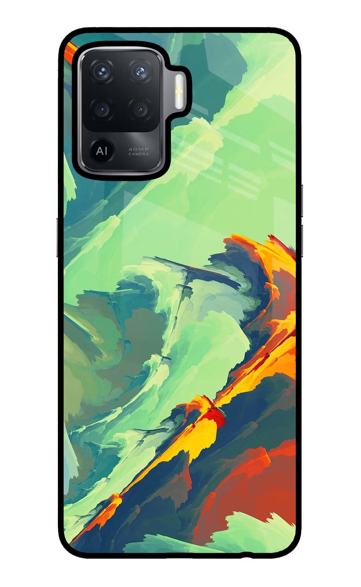 Paint Art Oppo F19 Pro Back Cover - Paint Art Oppo F19 Pro Glass Case Back Cover by Casekaro Paint Art Oppo F19 Pro Glass Case Back Cover by Casekaro