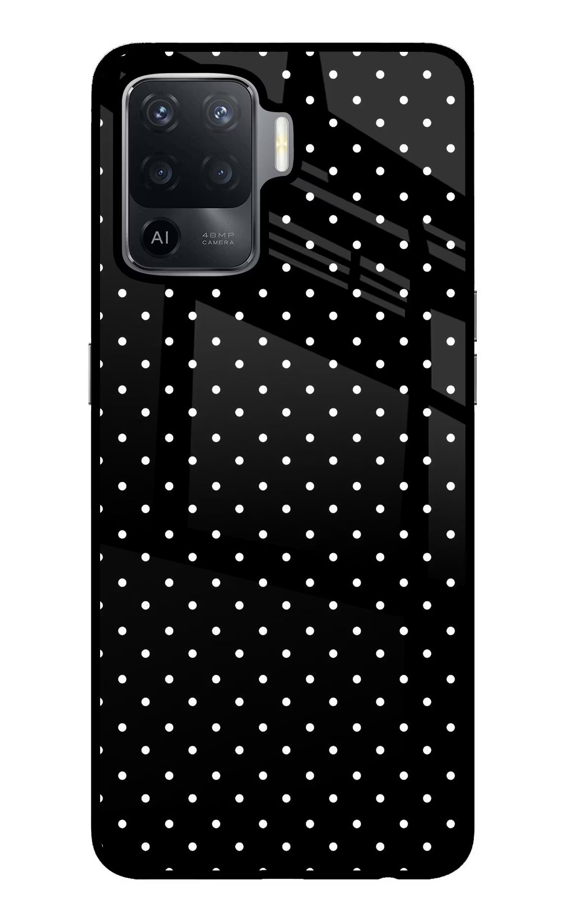 White Dots Oppo F19 Pro Glass Case - White Dots Oppo F19 Pro Glass Case White Dots Oppo F19 Pro Glass Case