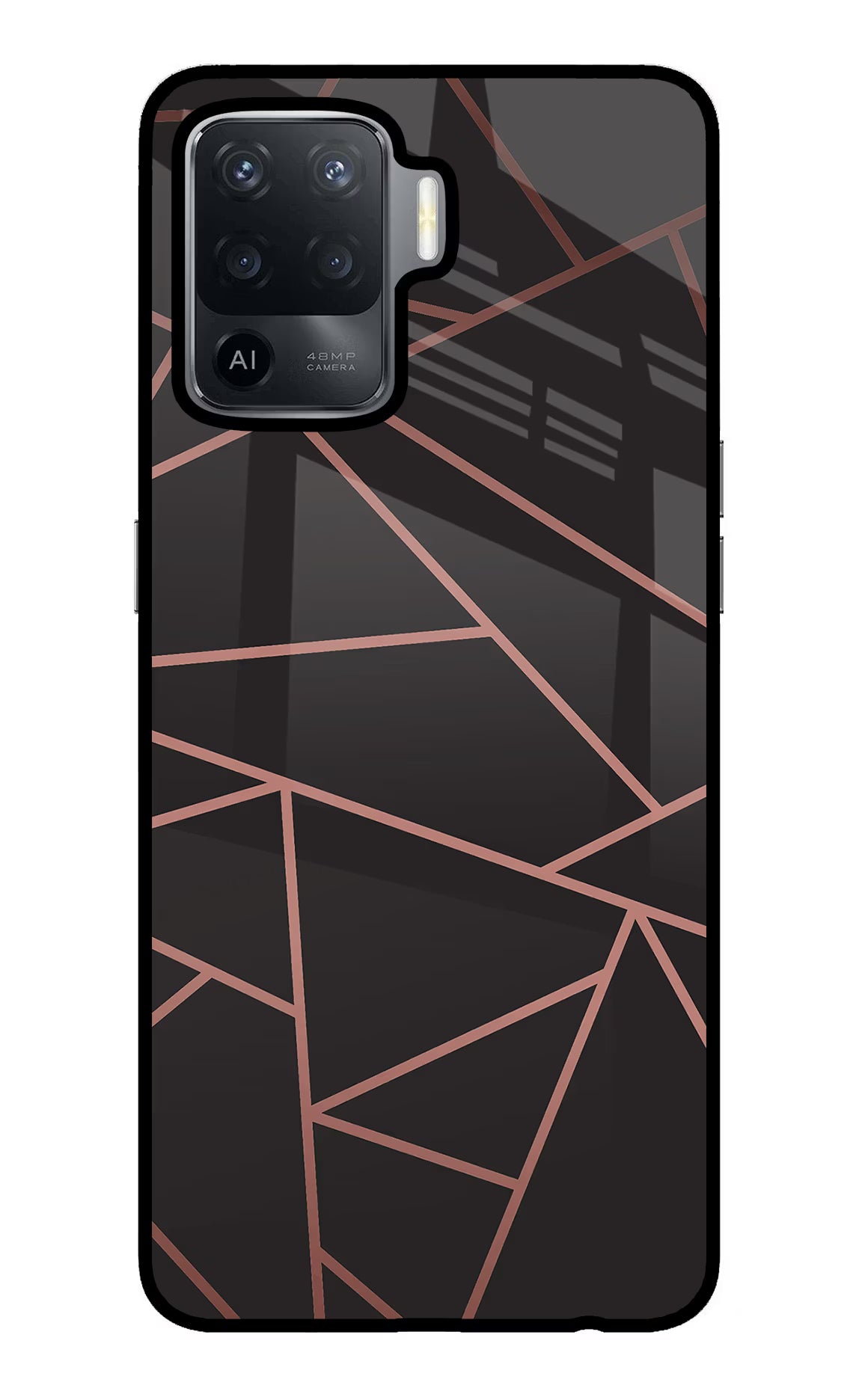 Geometric Pattern Oppo F19 Pro Glass Case - Geometric Pattern Oppo F19 Pro Glass Case Geometric Pattern Oppo F19 Pro Glass Case