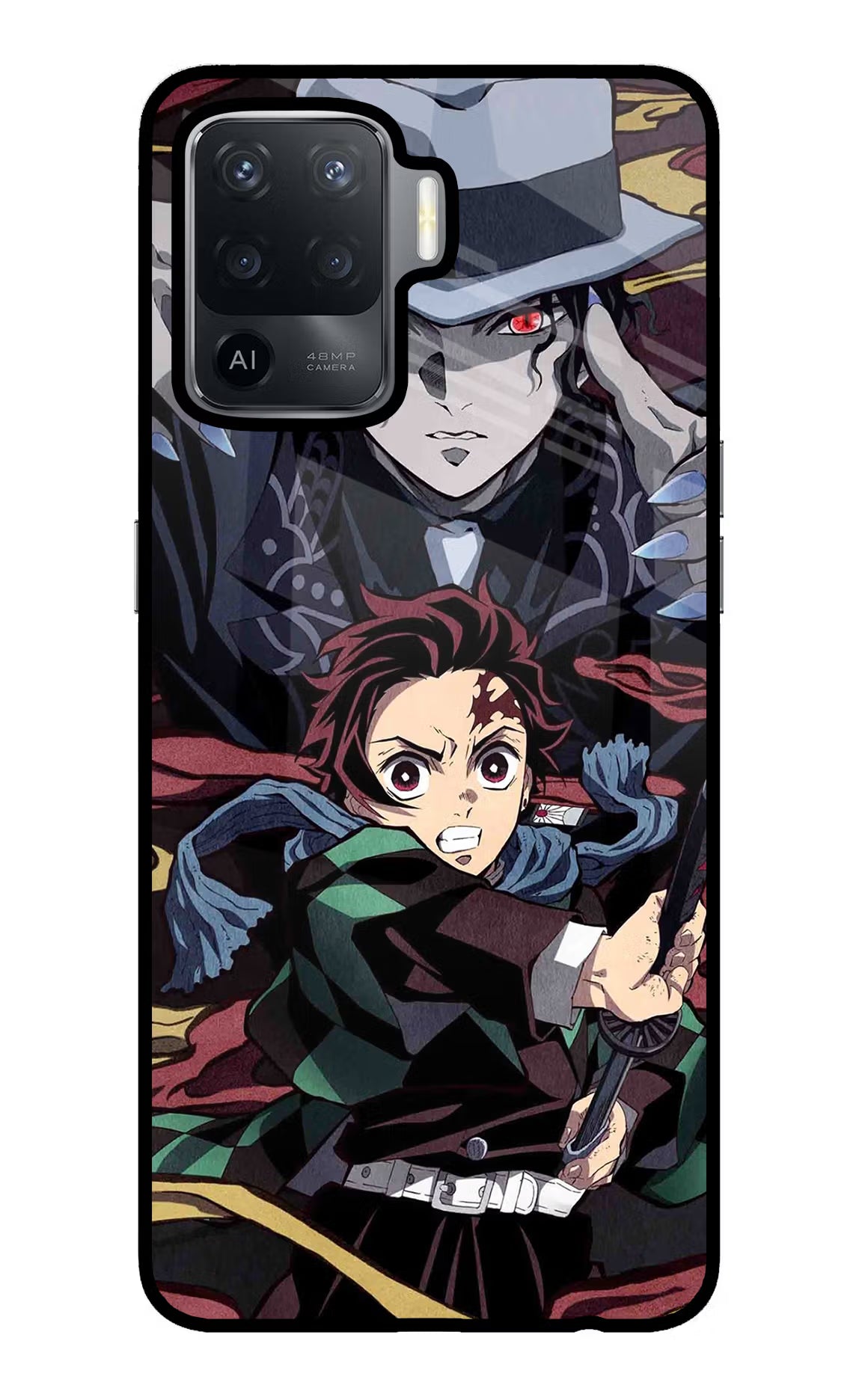 Demon Slayer Oppo F19 Pro Glass Case - Demon Slayer Oppo F19 Pro Glass Case Demon Slayer Oppo F19 Pro Glass Case