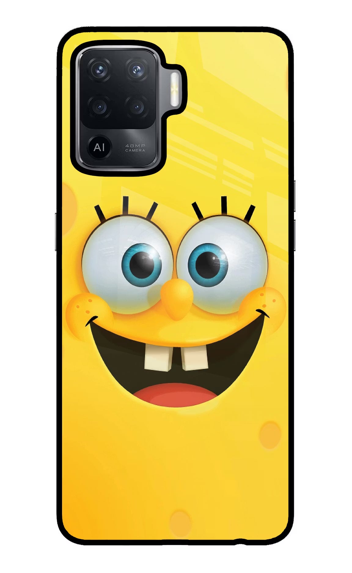 Sponge 1 Oppo F19 Pro Back Cover - Sponge 1 Oppo F19 Pro Glass Case Back Cover by Casekaro Sponge 1 Oppo F19 Pro Glass Case Back Cover by Casekaro