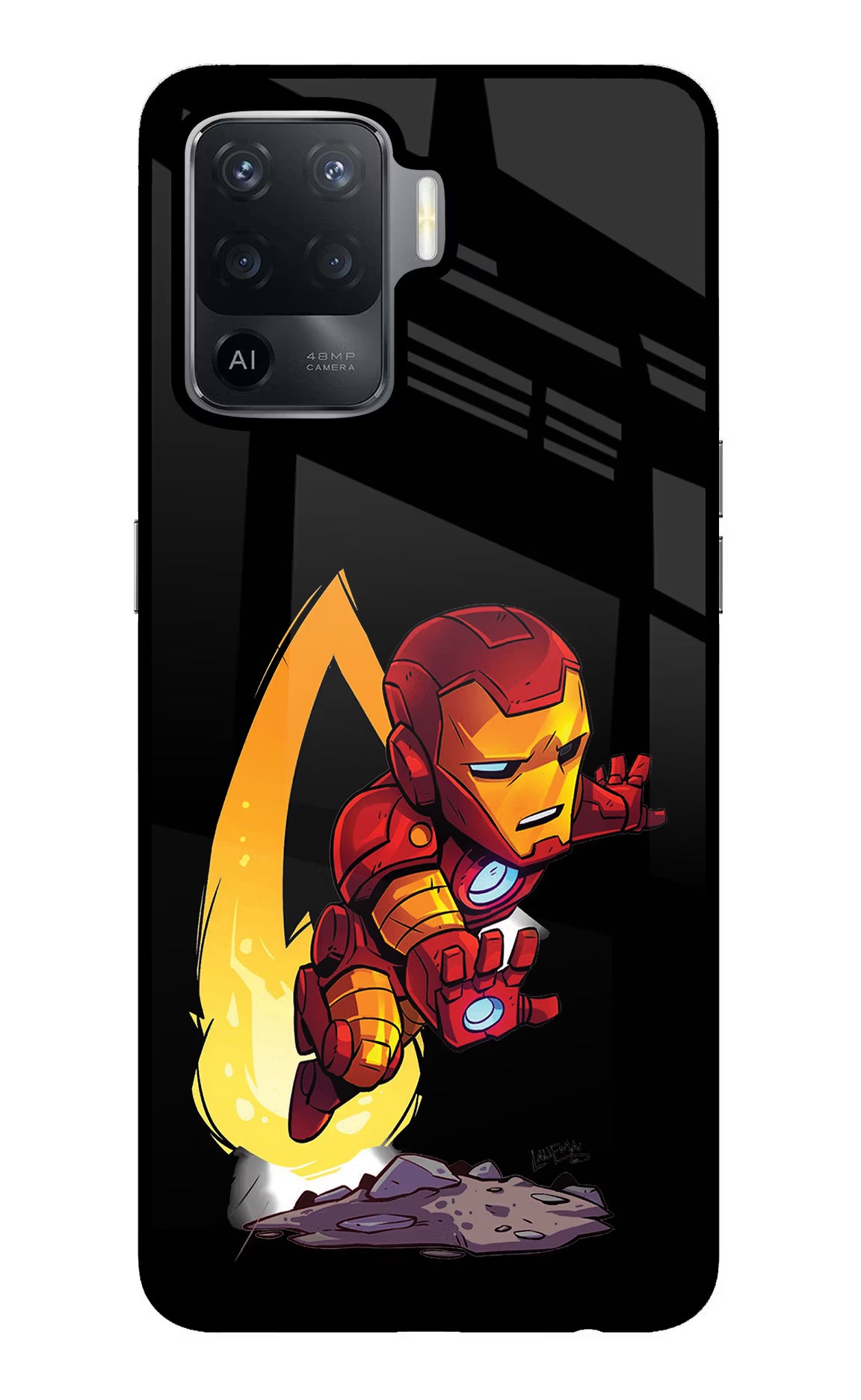 IronMan Oppo F19 Pro Glass Case - IronMan Oppo F19 Pro Glass Case IronMan Oppo F19 Pro Glass Case