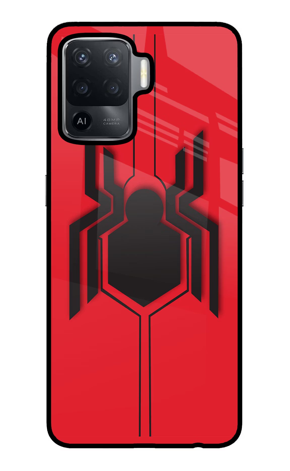 Spider Oppo F19 Pro Back Cover - Spider Oppo F19 Pro Glass Case Back Cover by Casekaro Spider Oppo F19 Pro Glass Case Back Cover by Casekaro