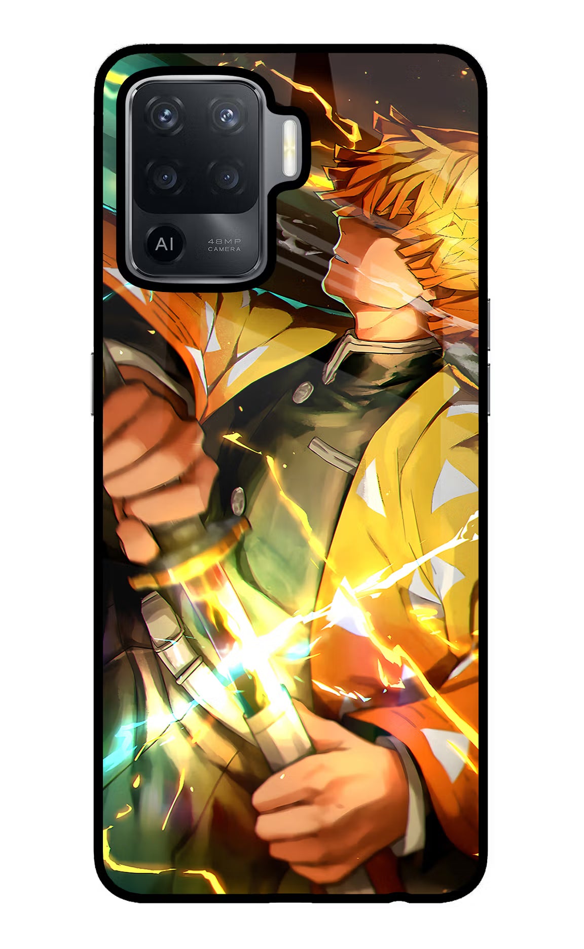 Demon Slayer Oppo F19 Pro Back Cover - Demon Slayer Oppo F19 Pro Glass Case Back Cover by Casekaro Demon Slayer Oppo F19 Pro Glass Case Back Cover by Casekaro
