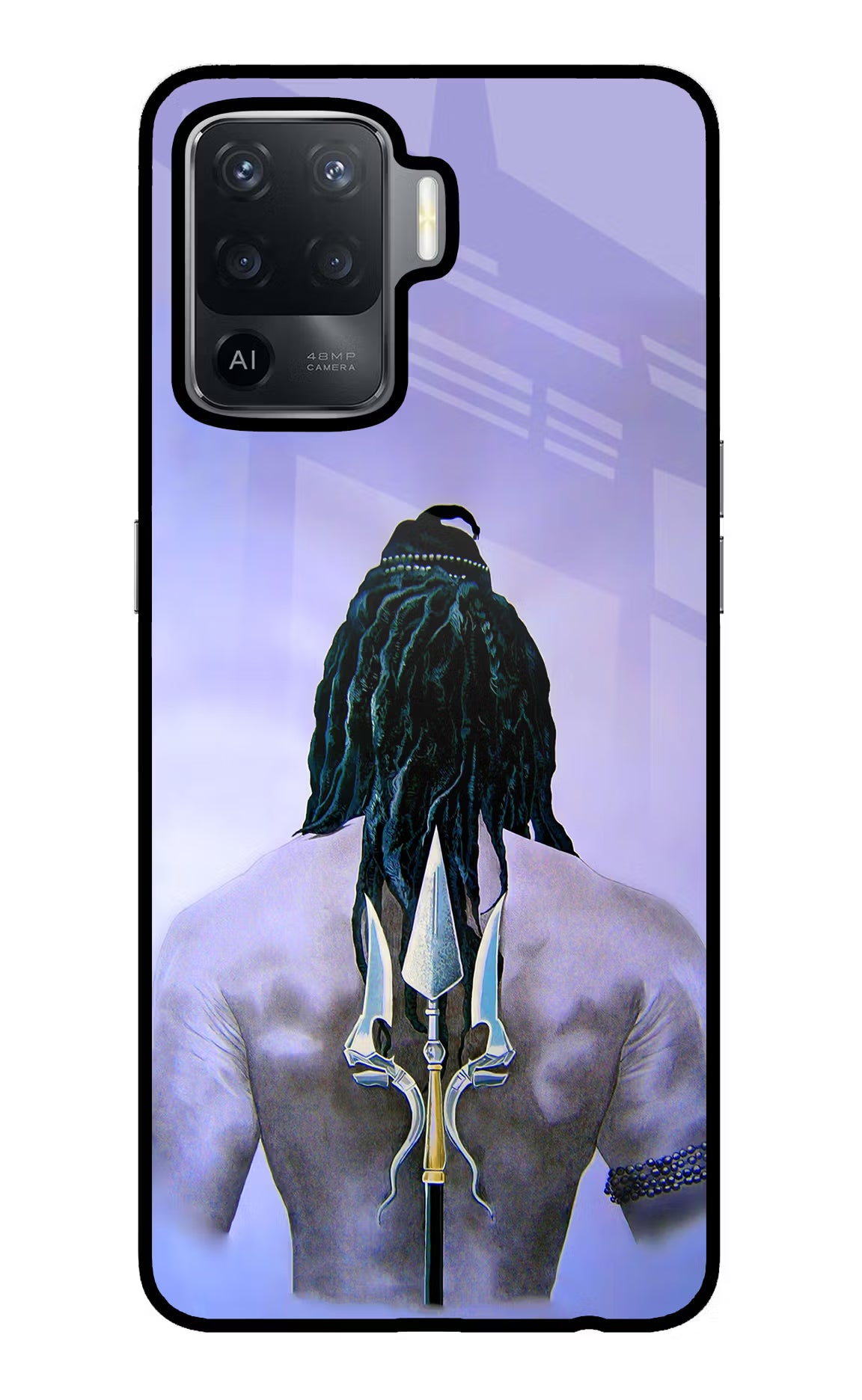 Shiva Oppo F19 Pro Back Cover - Shiva Oppo F19 Pro Glass Case Back Cover by Casekaro Shiva Oppo F19 Pro Glass Case Back Cover by Casekaro