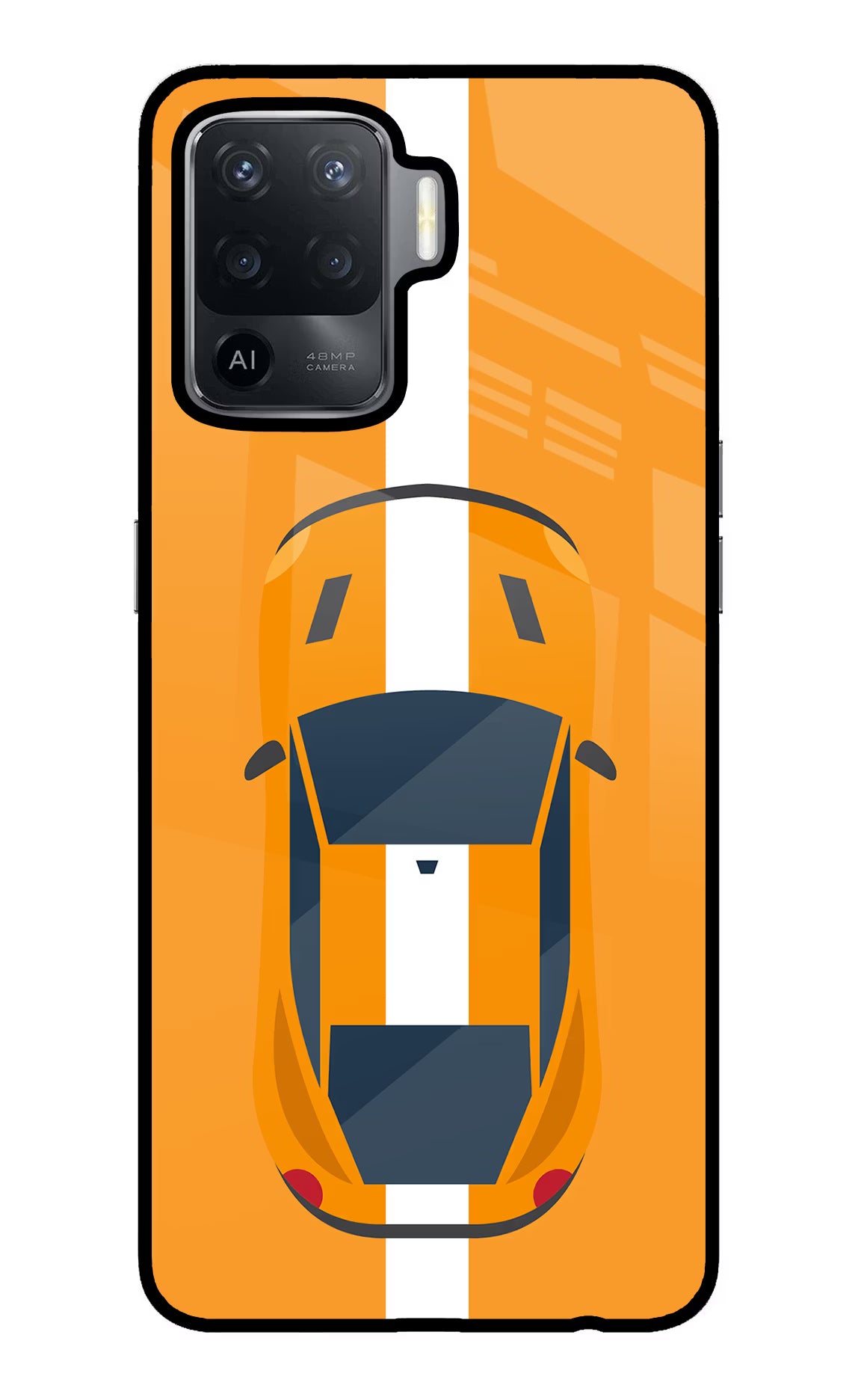 Highway Pursuit Oppo F19 Pro Back Cover - Highway Pursuit Oppo F19 Pro Glass Case Back Cover by Casekaro Highway Pursuit Oppo F19 Pro Glass Case Back Cover by Casekaro