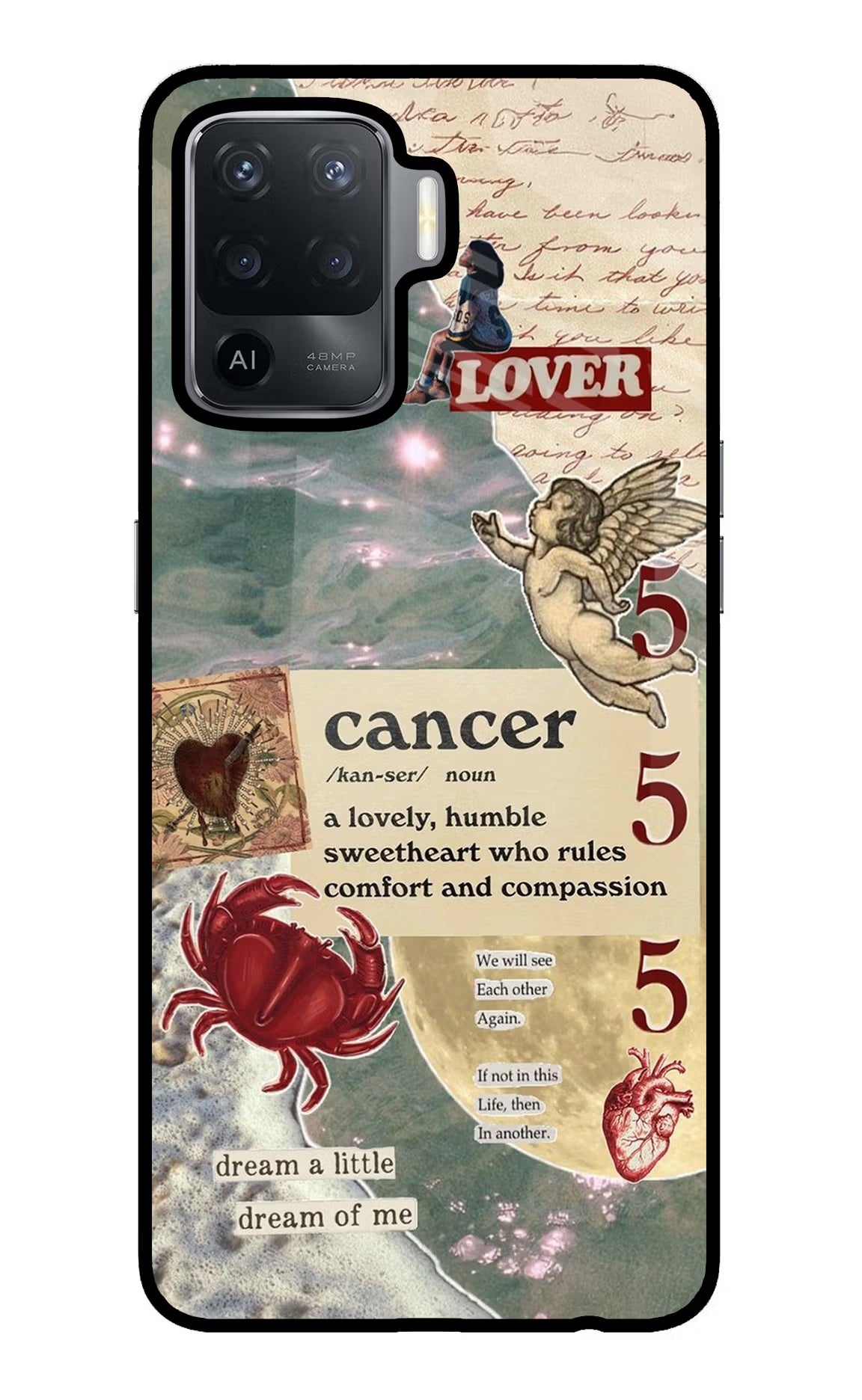 Cancer Zodiac Oppo F19 Pro Back Cover - Cancer Zodiac Oppo F19 Pro Glass Case Back Cover by Casekaro Cancer Zodiac Oppo F19 Pro Glass Case Back Cover by Casekaro