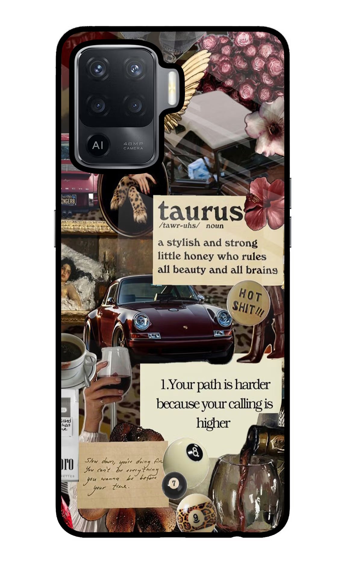 Taurus Zodiac Oppo F19 Pro Back Cover - Taurus Zodiac Oppo F19 Pro Glass Case Back Cover by Casekaro Taurus Zodiac Oppo F19 Pro Glass Case Back Cover by Casekaro