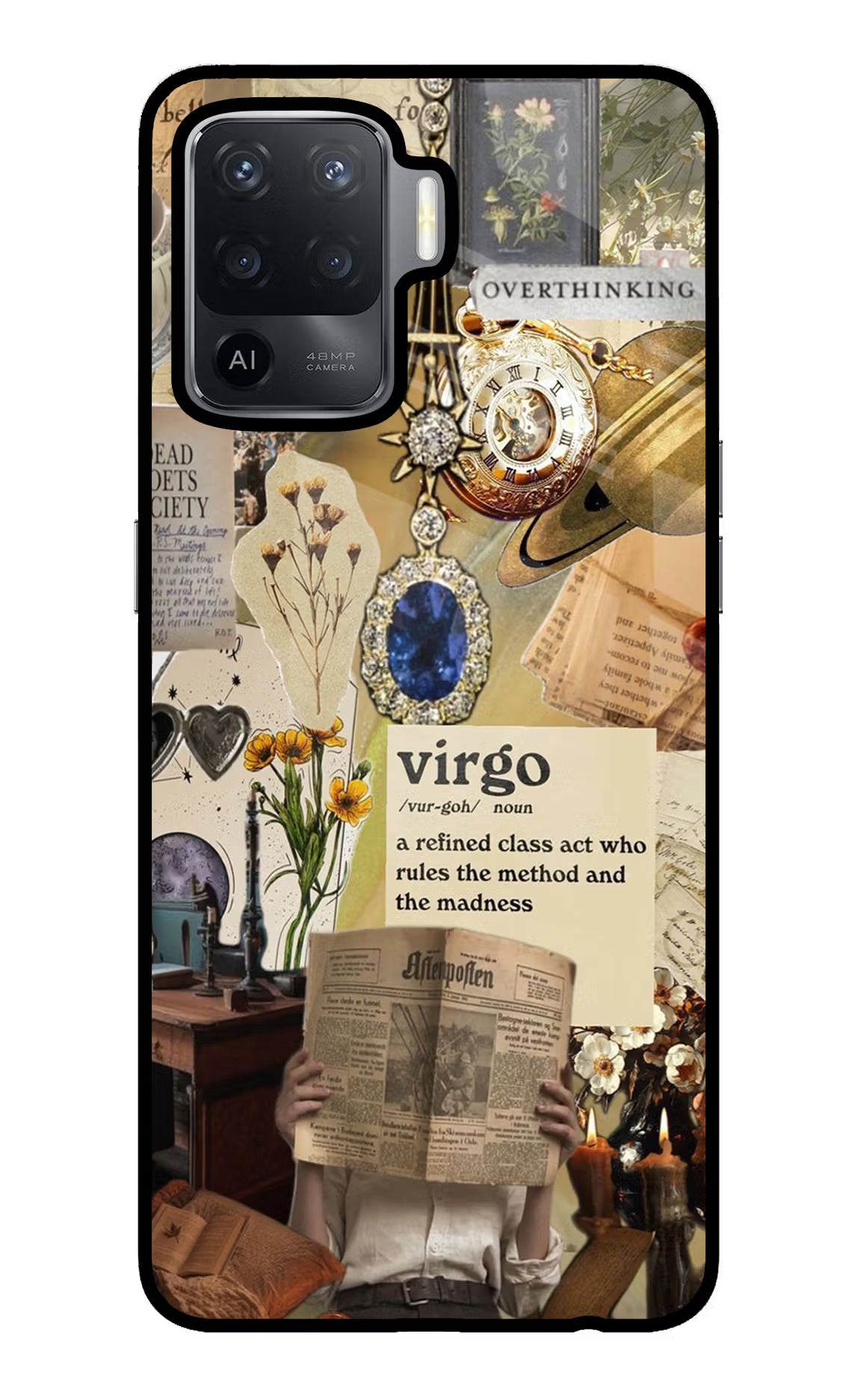 Virgo Zodiac Oppo F19 Pro Back Cover - Virgo Zodiac Oppo F19 Pro Glass Case Back Cover by Casekaro Virgo Zodiac Oppo F19 Pro Glass Case Back Cover by Casekaro
