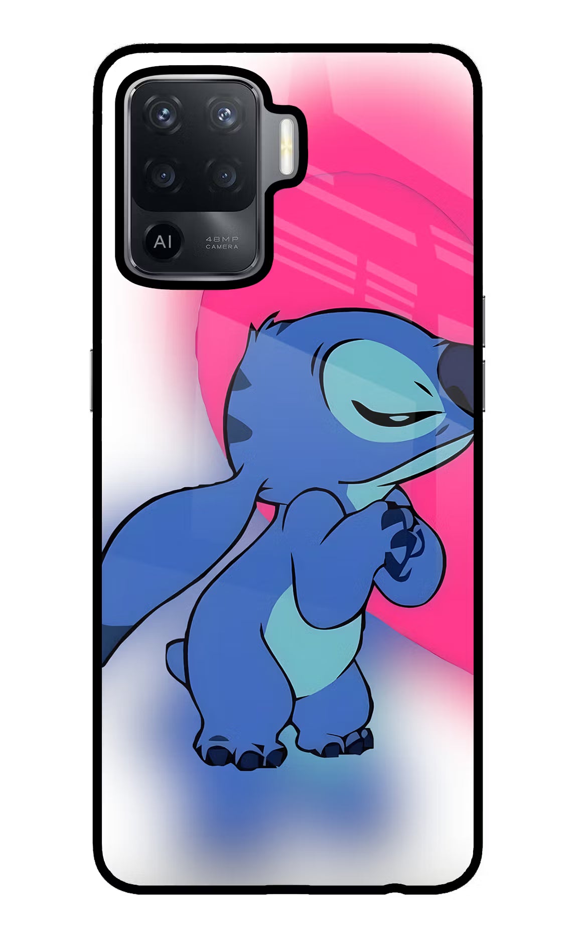 Stitch Hug Oppo F19 Pro Glass Case - Stitch Hug Oppo F19 Pro Glass Case Stitch Hug Oppo F19 Pro Glass Case
