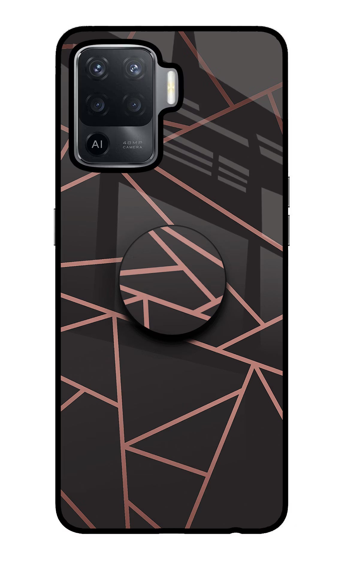 Geometric Pattern Oppo F19 Pro Glass Case - Geometric Pattern Oppo F19 Pro Glass Case Geometric Pattern Oppo F19 Pro Glass Case