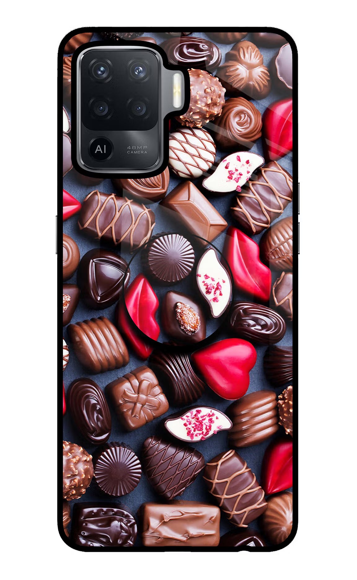 Chocolates Oppo F19 Pro Glass Case - Chocolates Oppo F19 Pro Glass Case Chocolates Oppo F19 Pro Glass Case