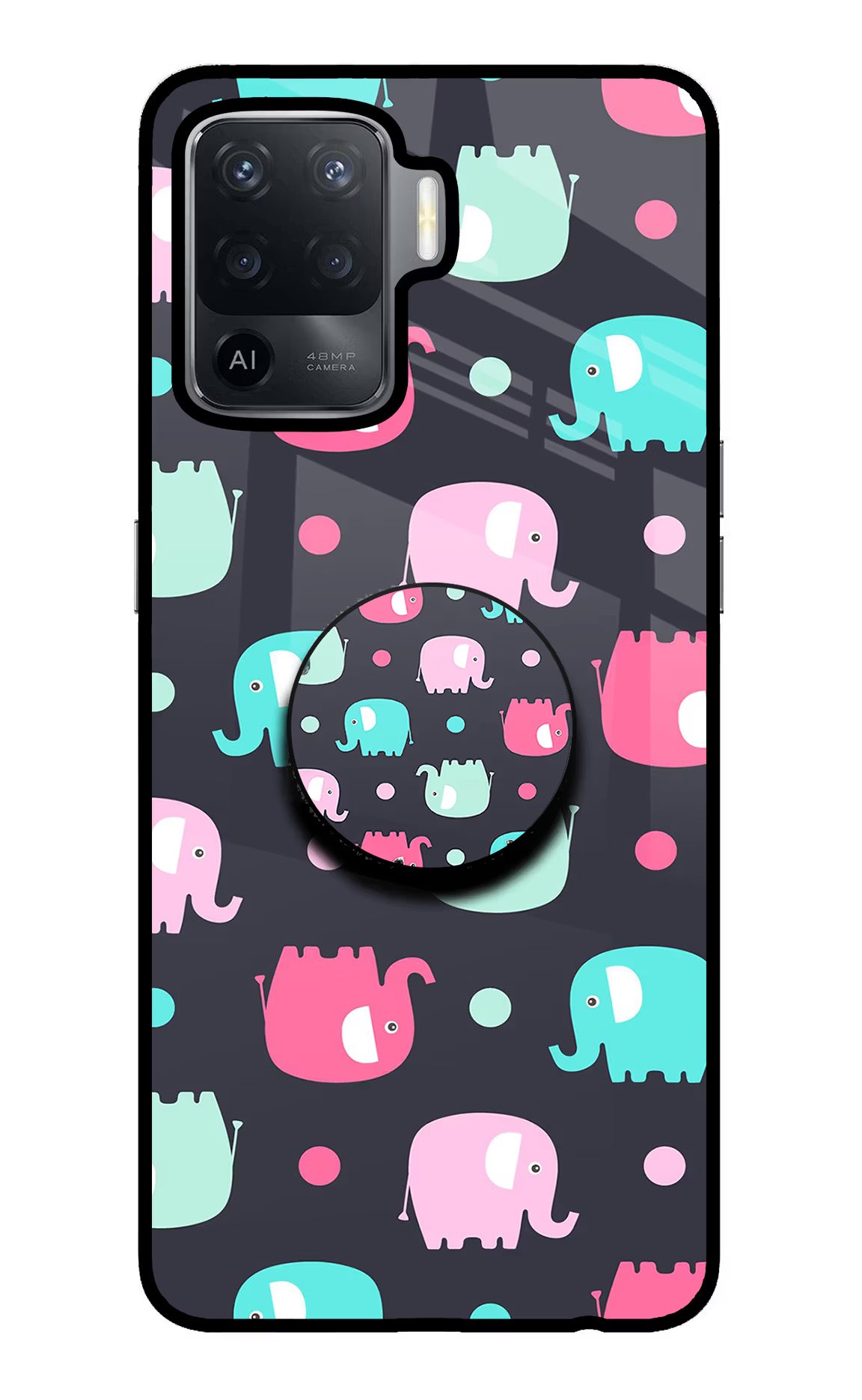 Baby Elephants Oppo F19 Pro Glass Case - Baby Elephants Oppo F19 Pro Glass Case Baby Elephants Oppo F19 Pro Glass Case