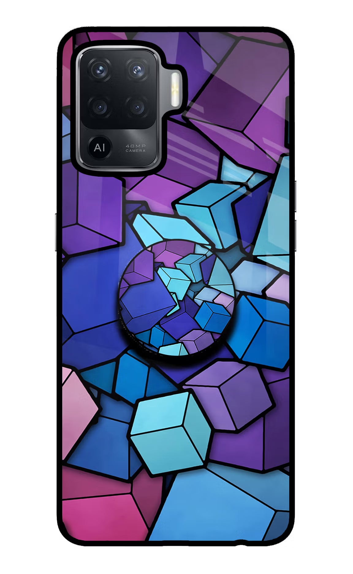 Cubic Abstract Oppo F19 Pro Pop Case - Cubic Abstract Oppo F19 Pro Pop Case by Casekaro Cubic Abstract Oppo F19 Pro Pop Case by Casekaro