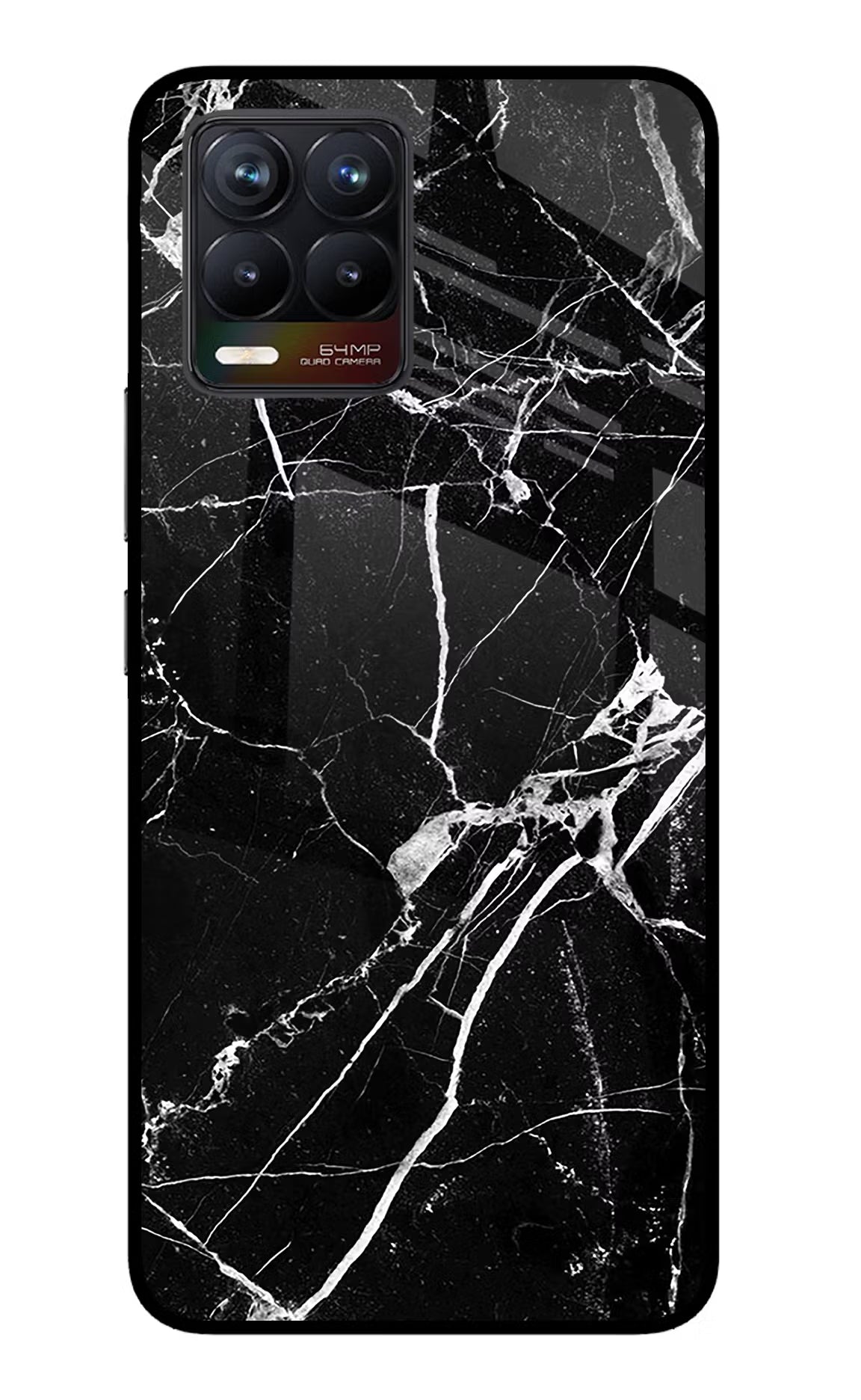 Black Marble Pattern Realme 8/8 Pro (not 5G) Glass Case - Black Marble Pattern Realme 8/8 Pro (not 5G) Glass Case Black Marble Pattern Realme 8/8 Pro (not 5G) Glass Case