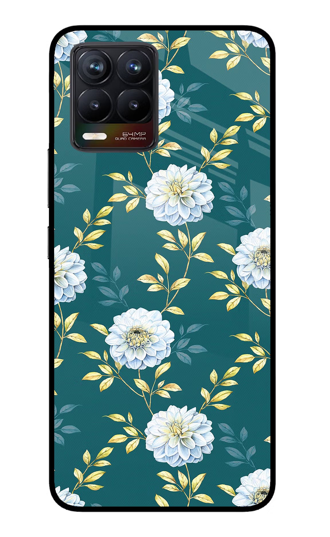 Flowers Realme 8/8 Pro (not 5G) Glass Case - Flowers Realme 8/8 Pro (not 5G) Glass Case Flowers Realme 8/8 Pro (not 5G) Glass Case