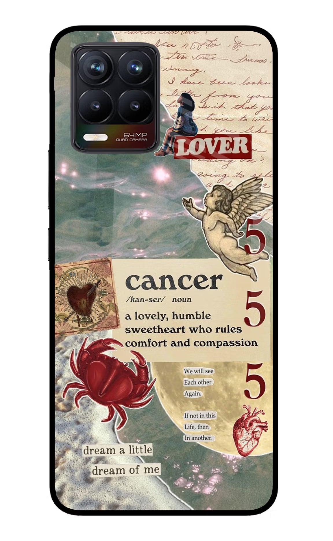 Cancer Zodiac Realme 8/8 Pro (not 5G) Glass Case - Cancer Zodiac Realme 8/8 Pro (not 5G) Glass Case Cancer Zodiac Realme 8/8 Pro (not 5G) Glass Case