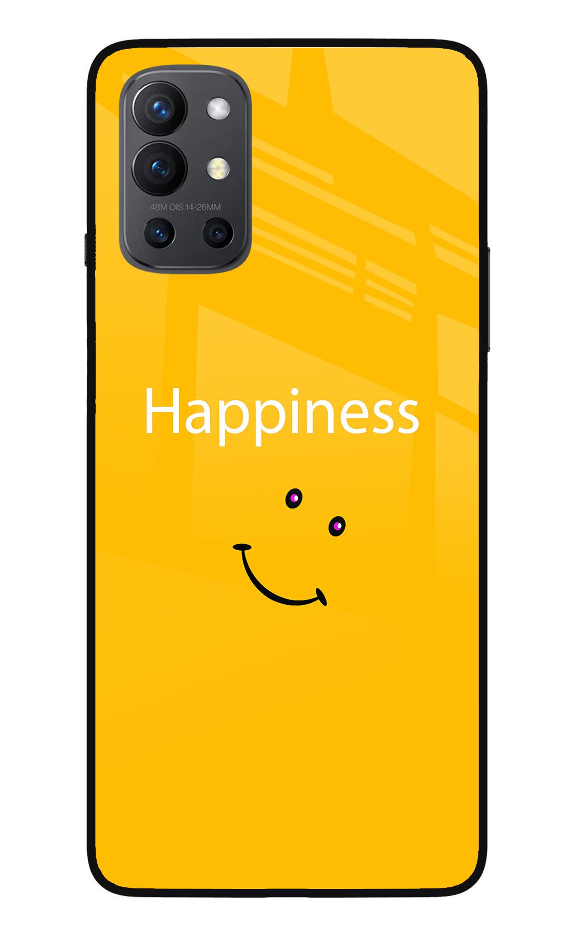 Happiness With Smiley Oneplus 9R Glass Case - Happiness With Smiley Oneplus 9R Glass Case Happiness With Smiley Oneplus 9R Glass Case