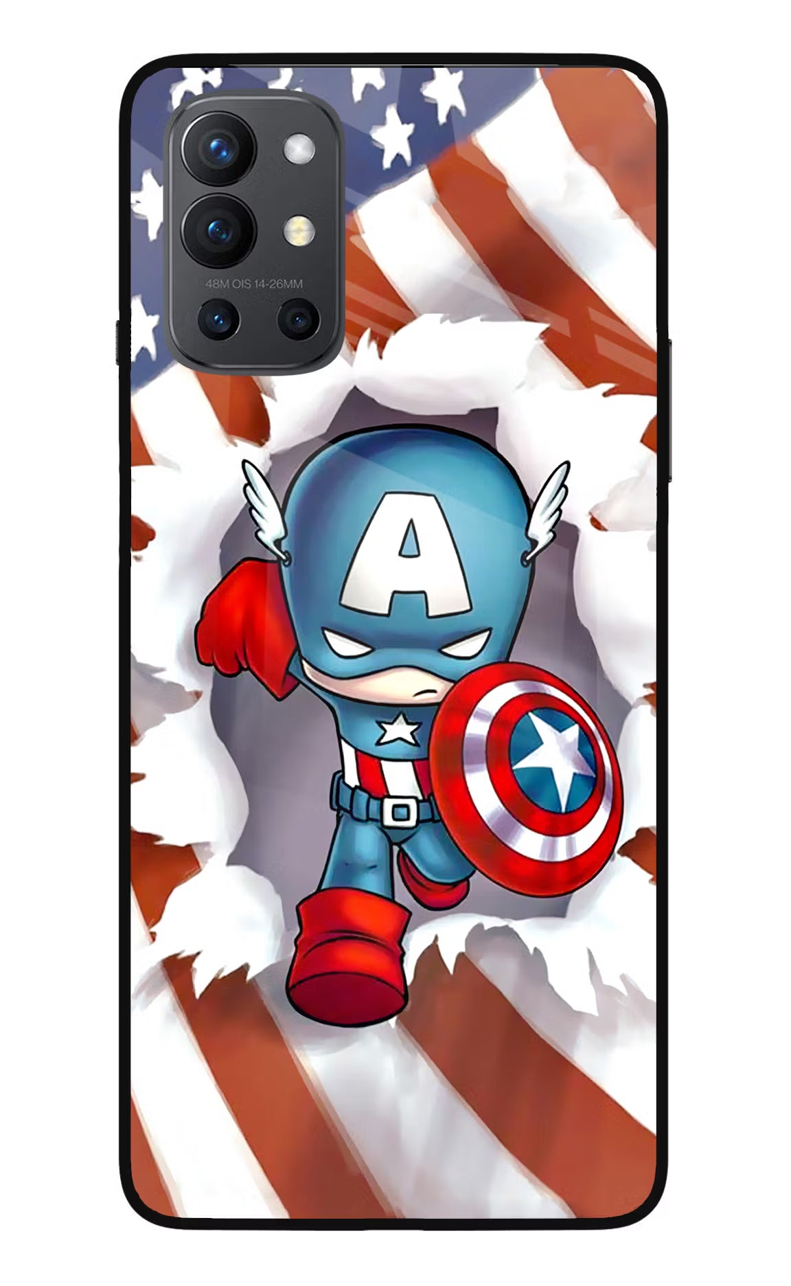 Captain America Oneplus 9R Glass Case - Captain America Oneplus 9R Glass Case Captain America Oneplus 9R Glass Case
