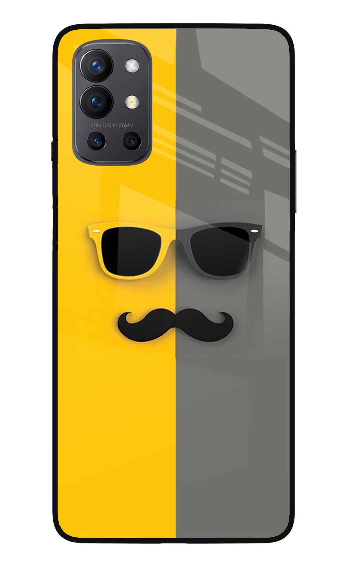 Sunglasses with Mustache Oneplus 9R Glass Case - Sunglasses with Mustache Oneplus 9R Glass Case Sunglasses with Mustache Oneplus 9R Glass Case