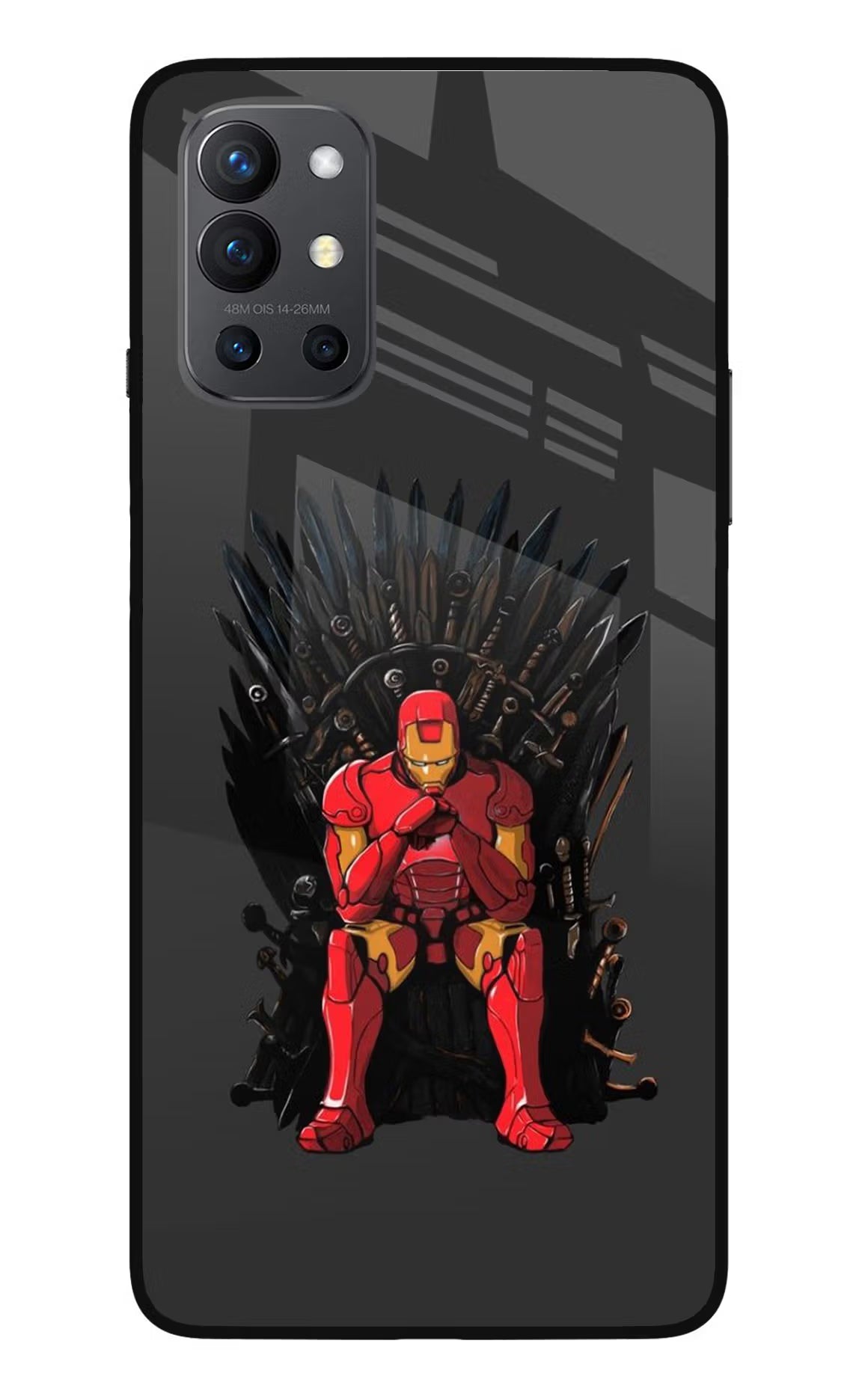 Ironman Throne Oneplus 9R Glass Case - Ironman Throne Oneplus 9R Glass Case Ironman Throne Oneplus 9R Glass Case