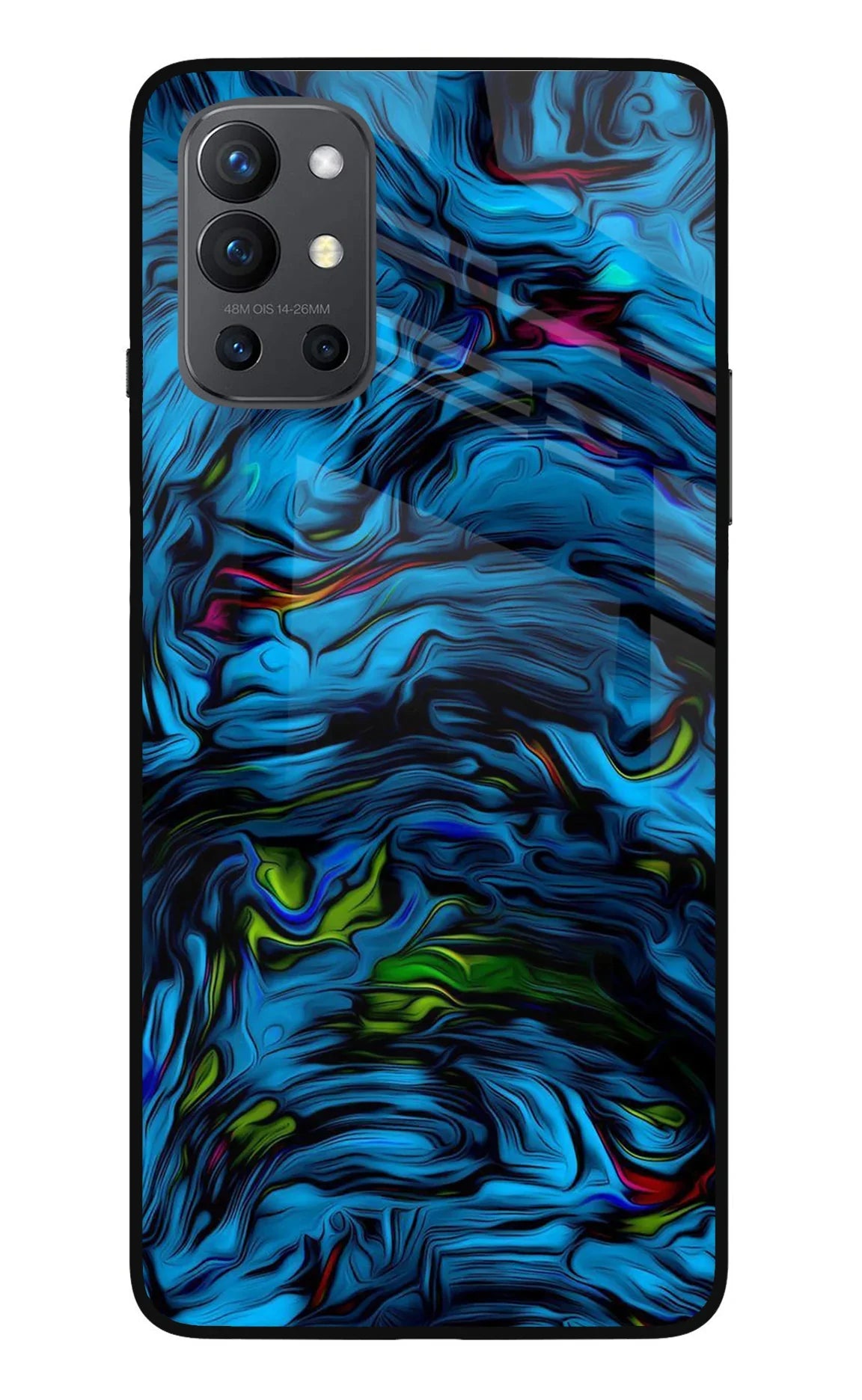 Dark Blue Abstract Oneplus 9R Glass Case - Dark Blue Abstract Oneplus 9R Glass Case Dark Blue Abstract Oneplus 9R Glass Case