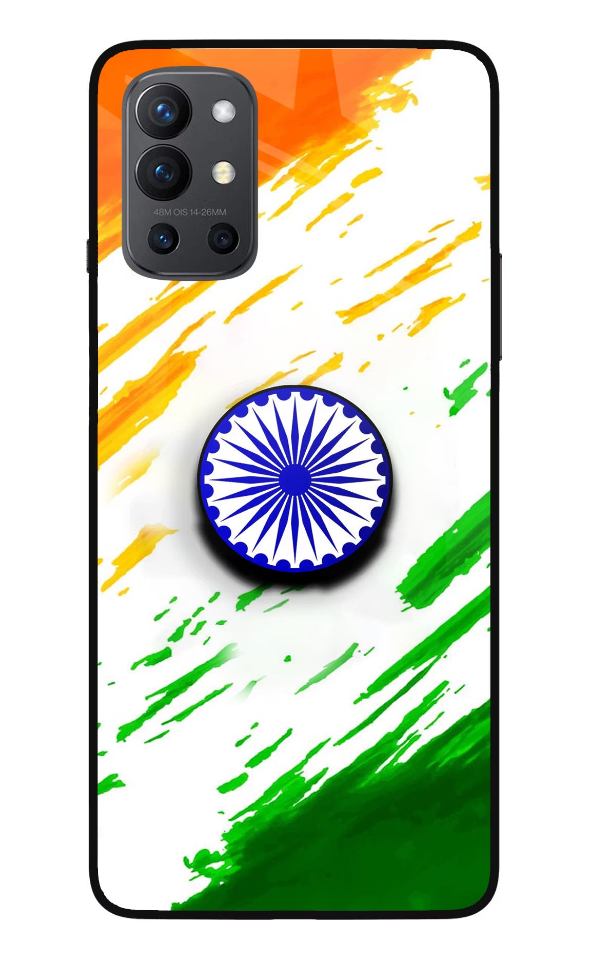 Indian Flag Ashoka Chakra Oneplus 9R Glass Case - Indian Flag Ashoka Chakra Oneplus 9R Glass Case Indian Flag Ashoka Chakra Oneplus 9R Glass Case