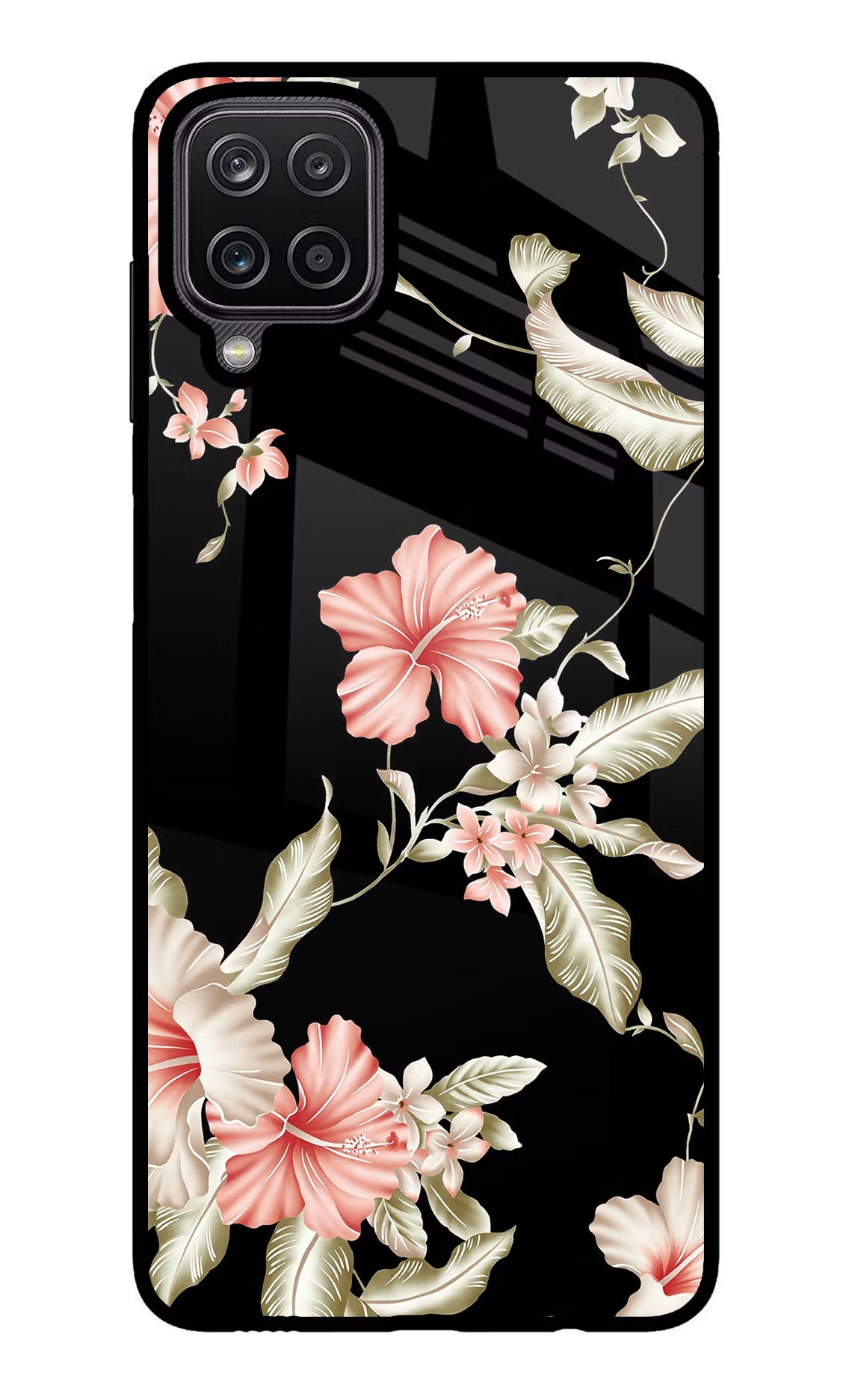 Flowers Samsung M12/F12 Glass Case - Flowers Samsung M12/F12 Glass Case Flowers Samsung M12/F12 Glass Case