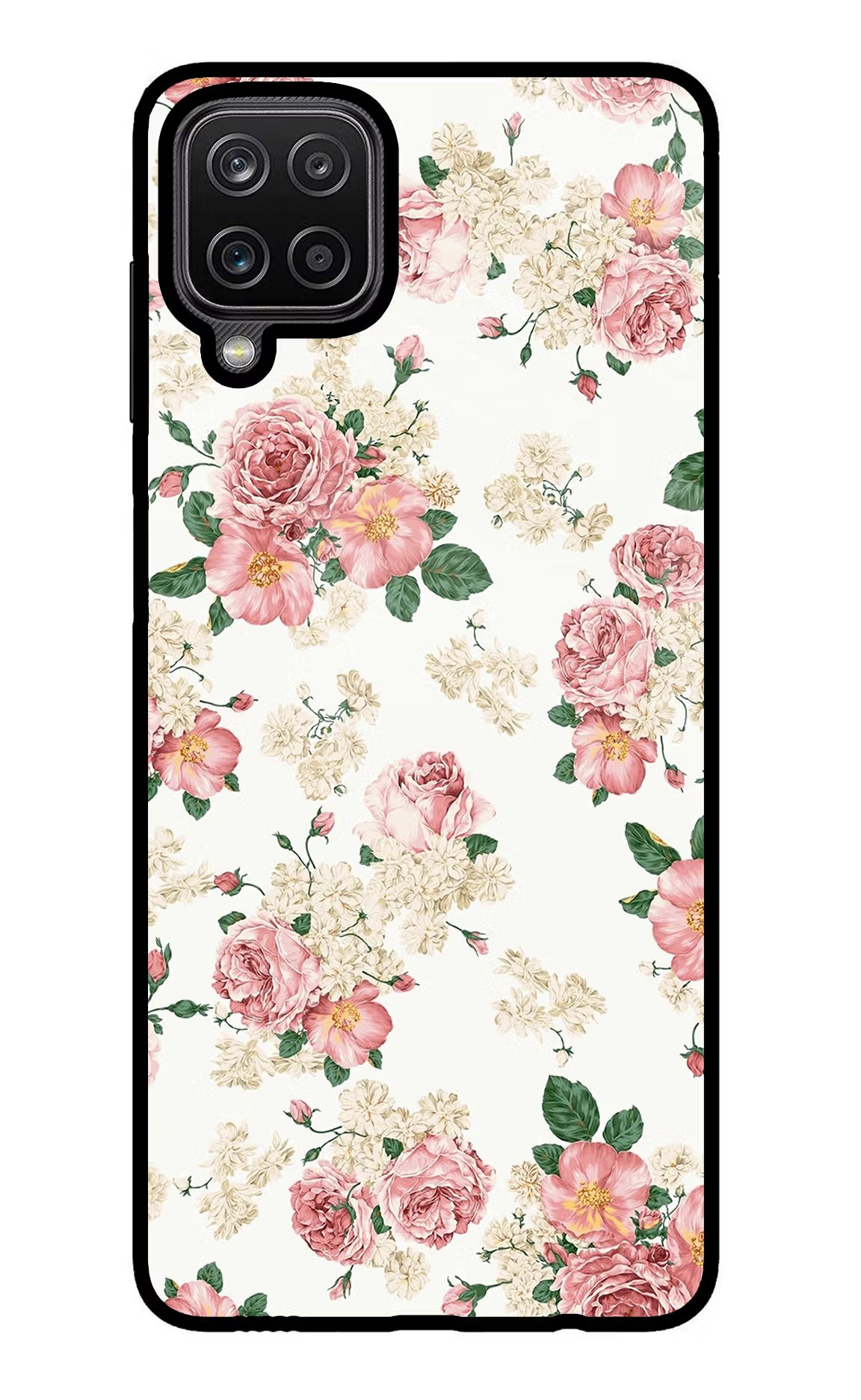 Flowers Samsung M12/F12 Glass Case - Flowers Samsung M12/F12 Glass Case Flowers Samsung M12/F12 Glass Case