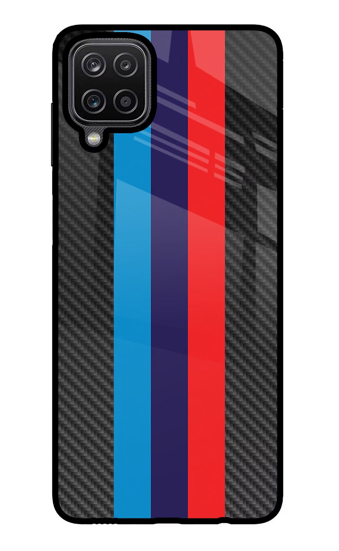 BMW Stripes Pattern Samsung M12/F12 Glass Case - BMW Stripes Pattern Samsung M12/F12 Glass Case BMW Stripes Pattern Samsung M12/F12 Glass Case