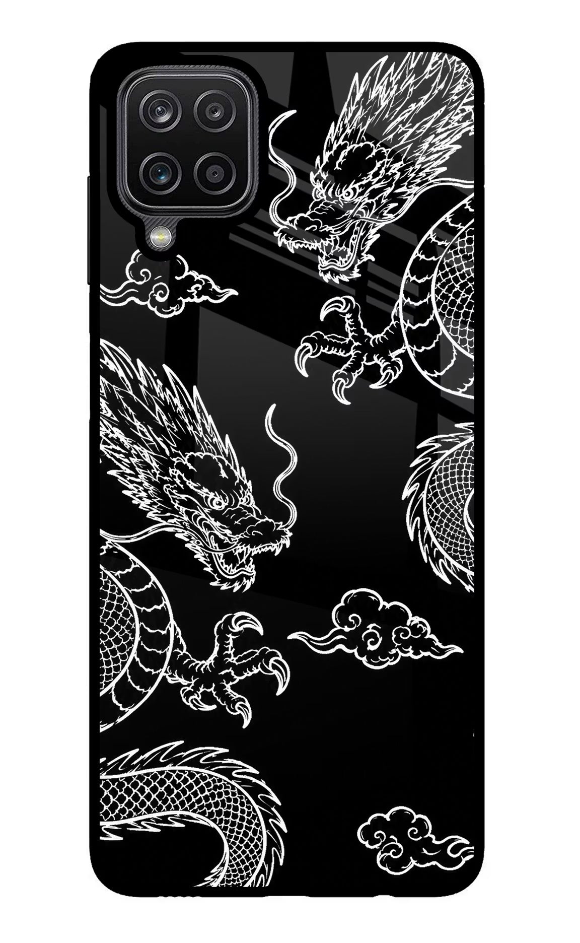 Twin Dragons Samsung M12/F12 Glass Case - Twin Dragons Samsung M12/F12 Glass Case Twin Dragons Samsung M12/F12 Glass Case