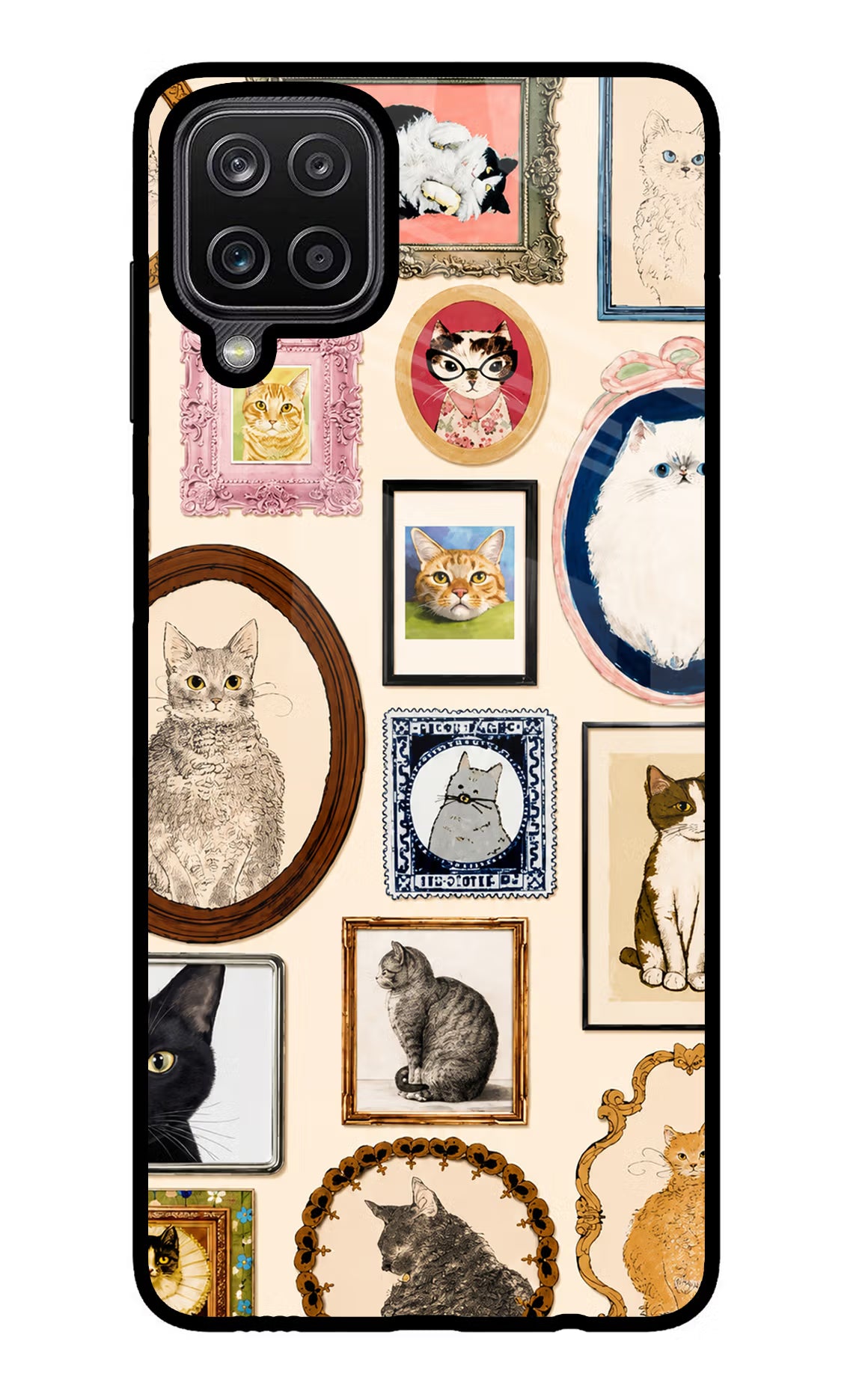 Mirror Cats Samsung M12/F12 Glass Case - Mirror Cats Samsung M12/F12 Glass Case Mirror Cats Samsung M12/F12 Glass Case