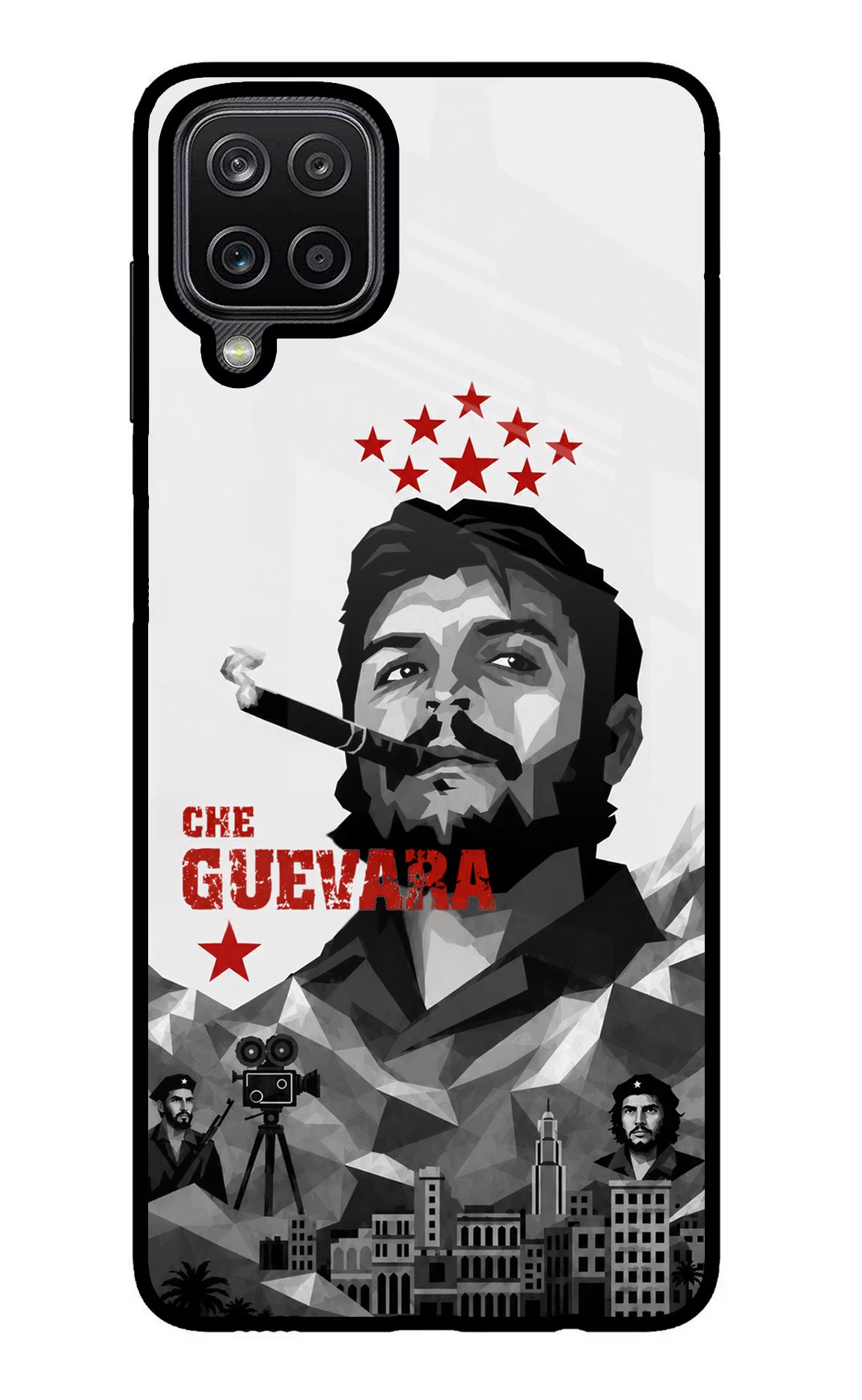 Che Guevara Iconic Samsung M12/F12 Glass Case - Che Guevara Iconic Samsung M12/F12 Glass Case Che Guevara Iconic Samsung M12/F12 Glass Case