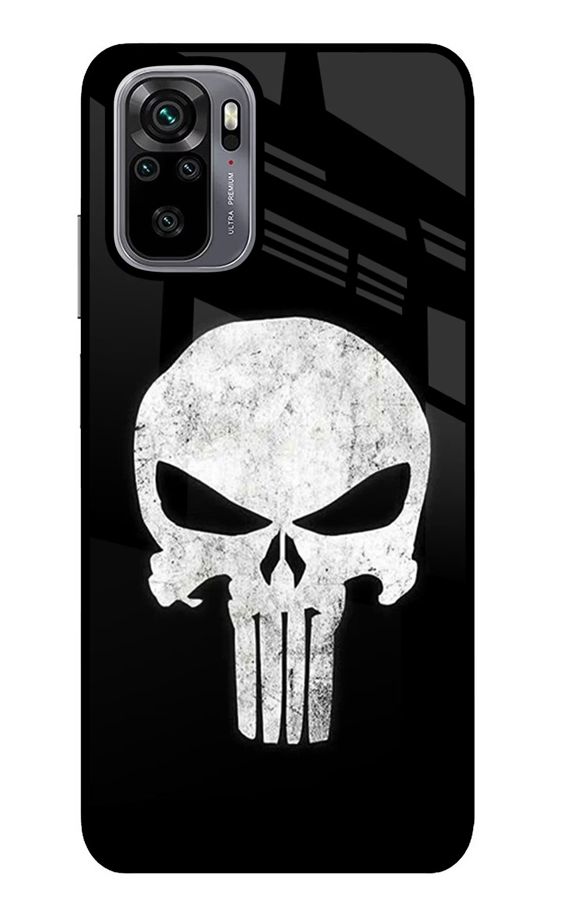 Punisher Skull Redmi Note 10/10S Glass Case - Punisher Skull Redmi Note 10/10S Glass Case Punisher Skull Redmi Note 10/10S Glass Case