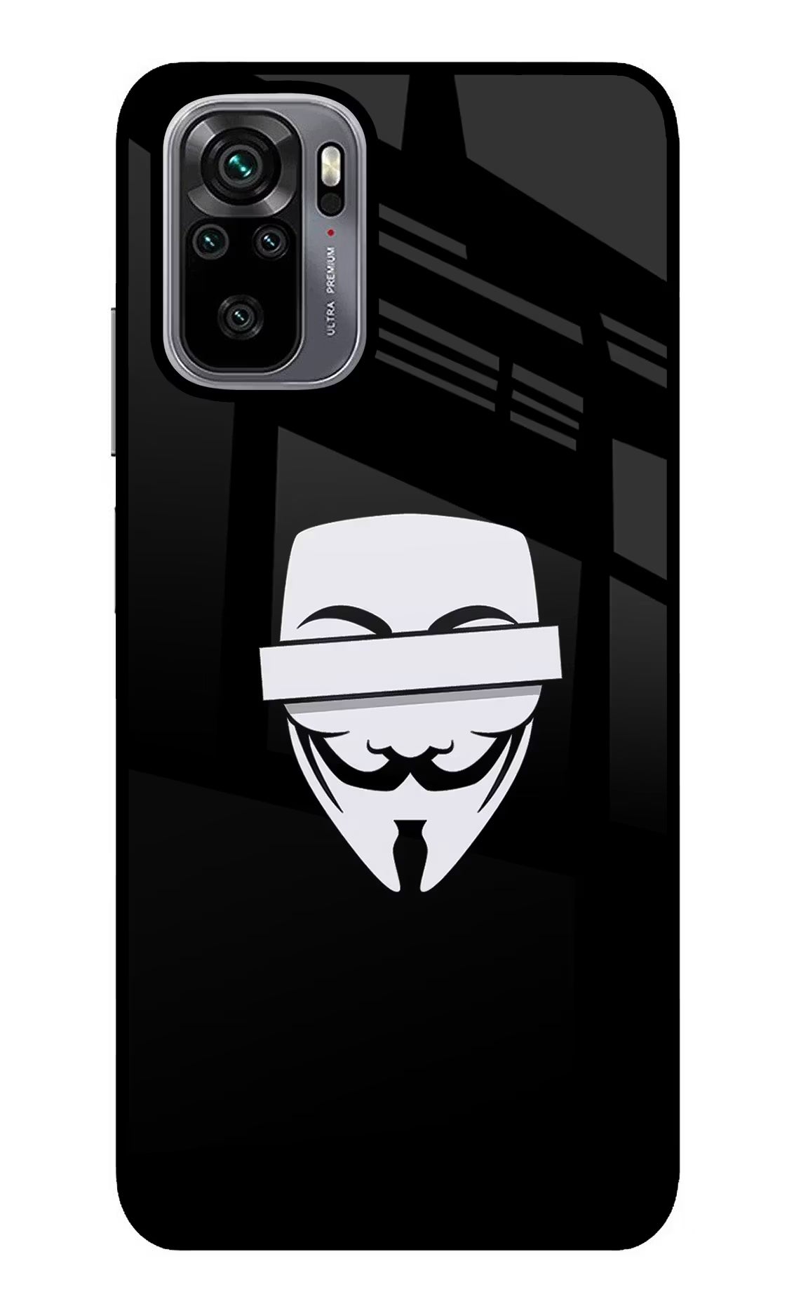 Anonymous Face Redmi Note 10/10S Glass Case - Anonymous Face Redmi Note 10/10S Glass Case Anonymous Face Redmi Note 10/10S Glass Case
