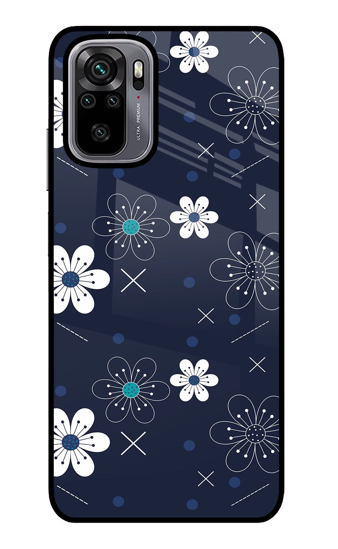 Flowers Redmi Note 10/10S Glass Case - Flowers Redmi Note 10/10S Glass Case Flowers Redmi Note 10/10S Glass Case
