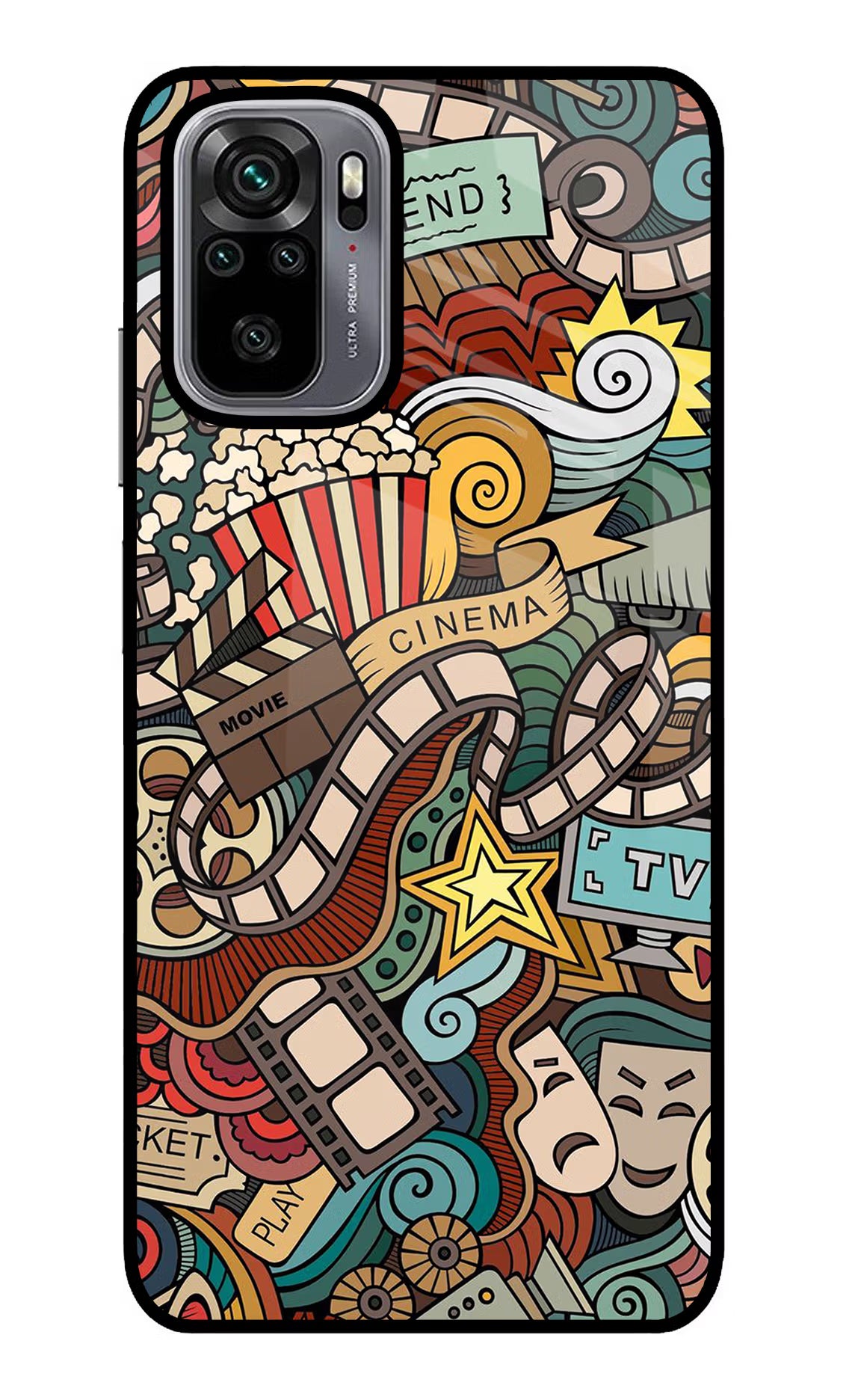 Cinema Abstract Redmi Note 10/10S Glass Case - Cinema Abstract Redmi Note 10/10S Glass Case Cinema Abstract Redmi Note 10/10S Glass Case