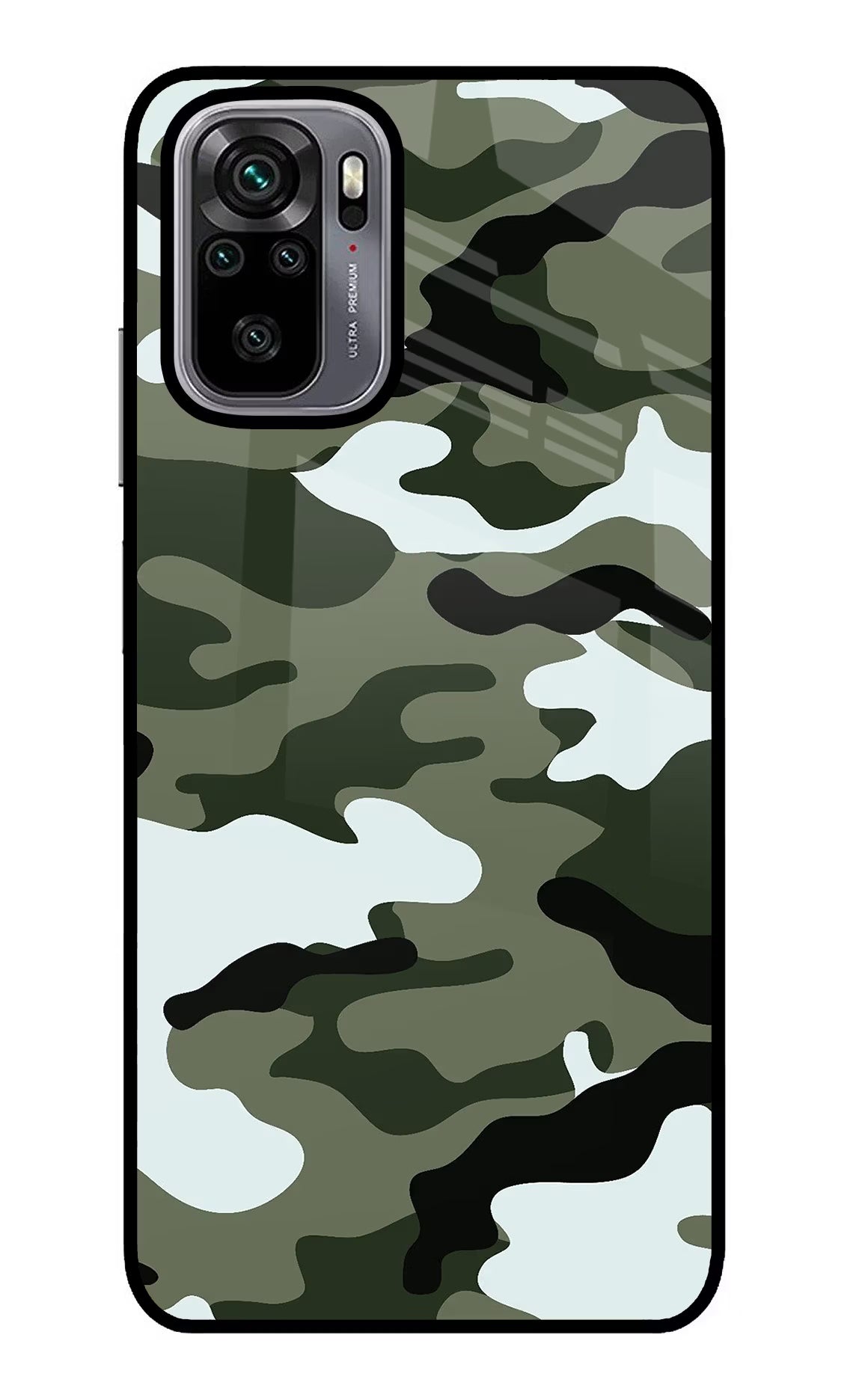 Camouflage Redmi Note 10/10S Glass Case - Camouflage Redmi Note 10/10S Glass Case Camouflage Redmi Note 10/10S Glass Case