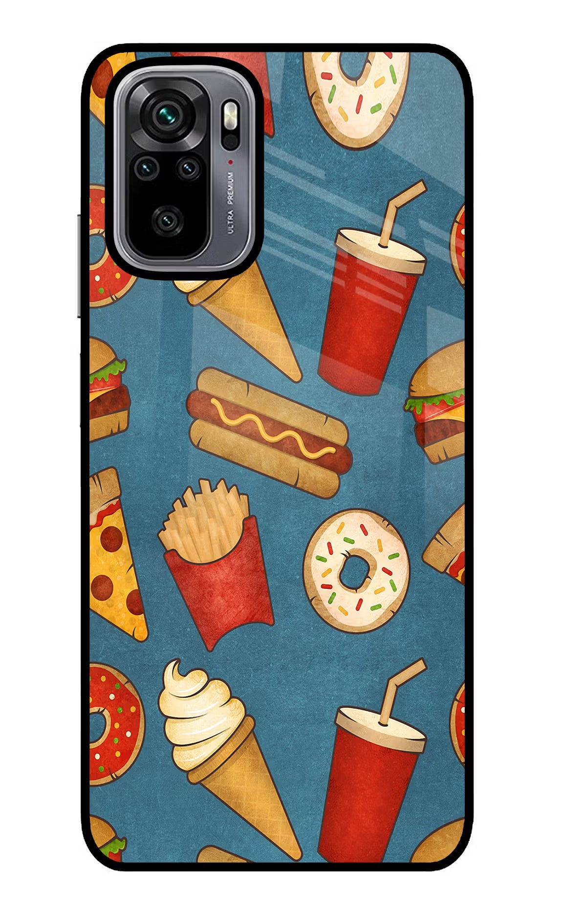 Foodie Redmi Note 10/10S Glass Case - Foodie Redmi Note 10/10S Glass Case Foodie Redmi Note 10/10S Glass Case
