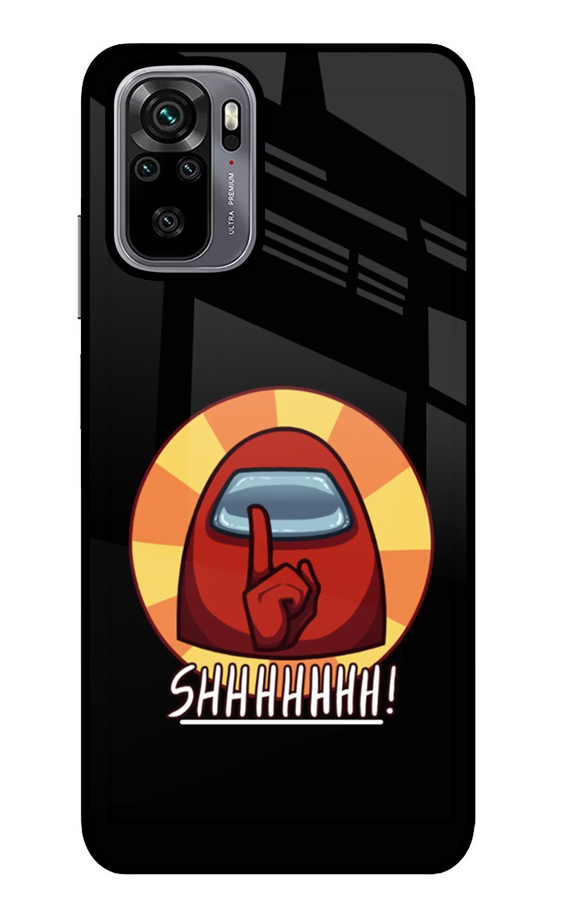 Among Us Shhh! Redmi Note 10/10S Glass Case - Among Us Shhh! Redmi Note 10/10S Glass Case Among Us Shhh! Redmi Note 10/10S Glass Case