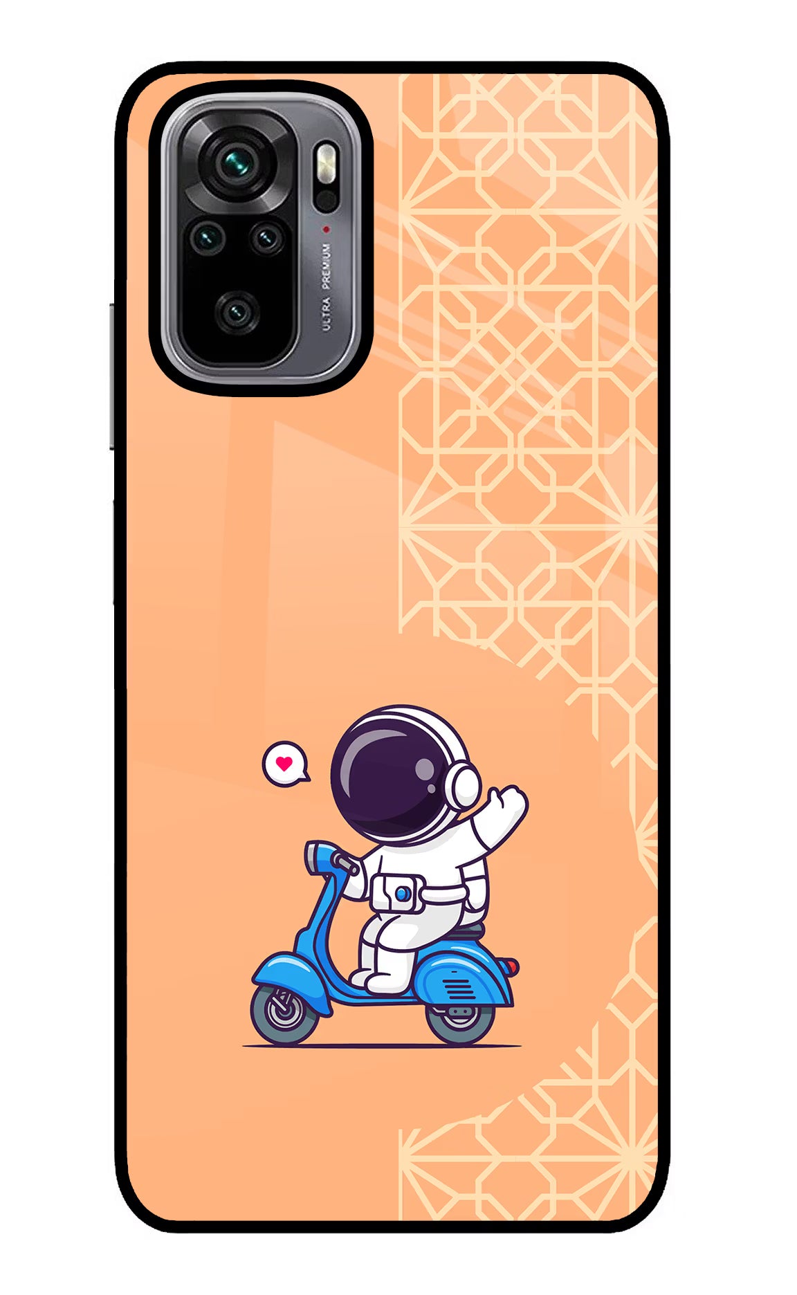 Cute Astronaut Riding Redmi Note 10/10S Glass Case - Cute Astronaut Riding Redmi Note 10/10S Glass Case Cute Astronaut Riding Redmi Note 10/10S Glass Case