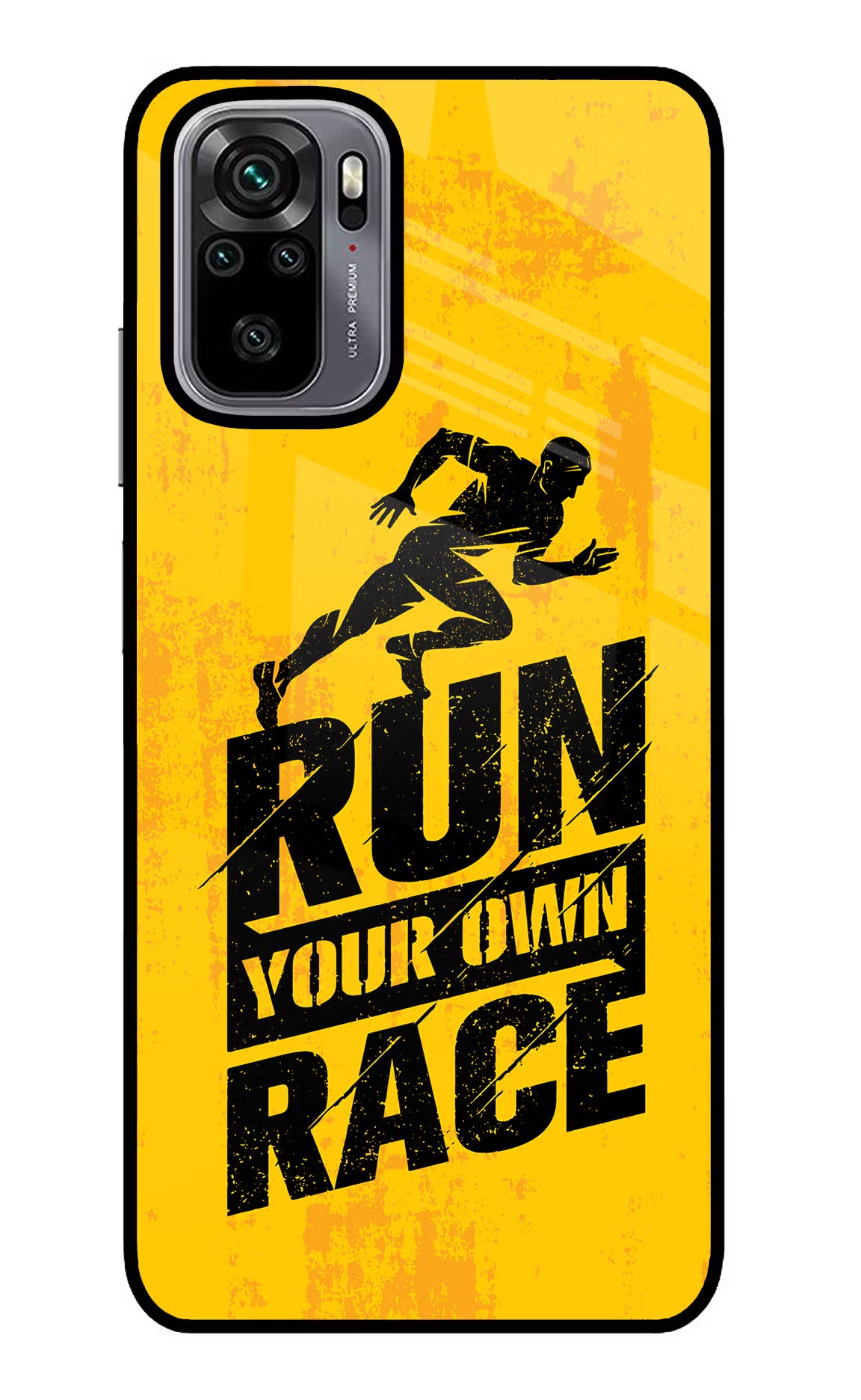 Run Your Own Race Redmi Note 10/10S Glass Case - Run Your Own Race Redmi Note 10/10S Glass Case Run Your Own Race Redmi Note 10/10S Glass Case